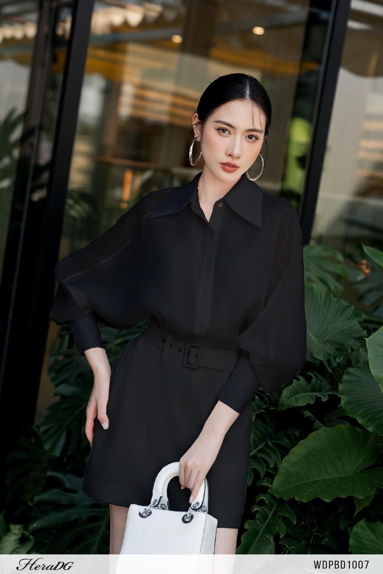 Đầm giả set áo tơ, chân váy