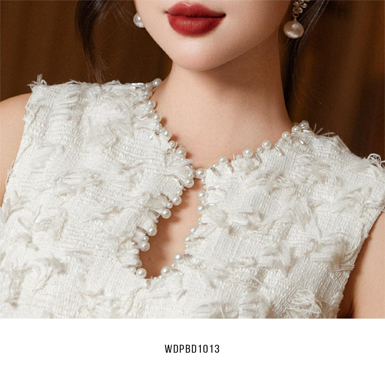 Đầm tweed dáng suông