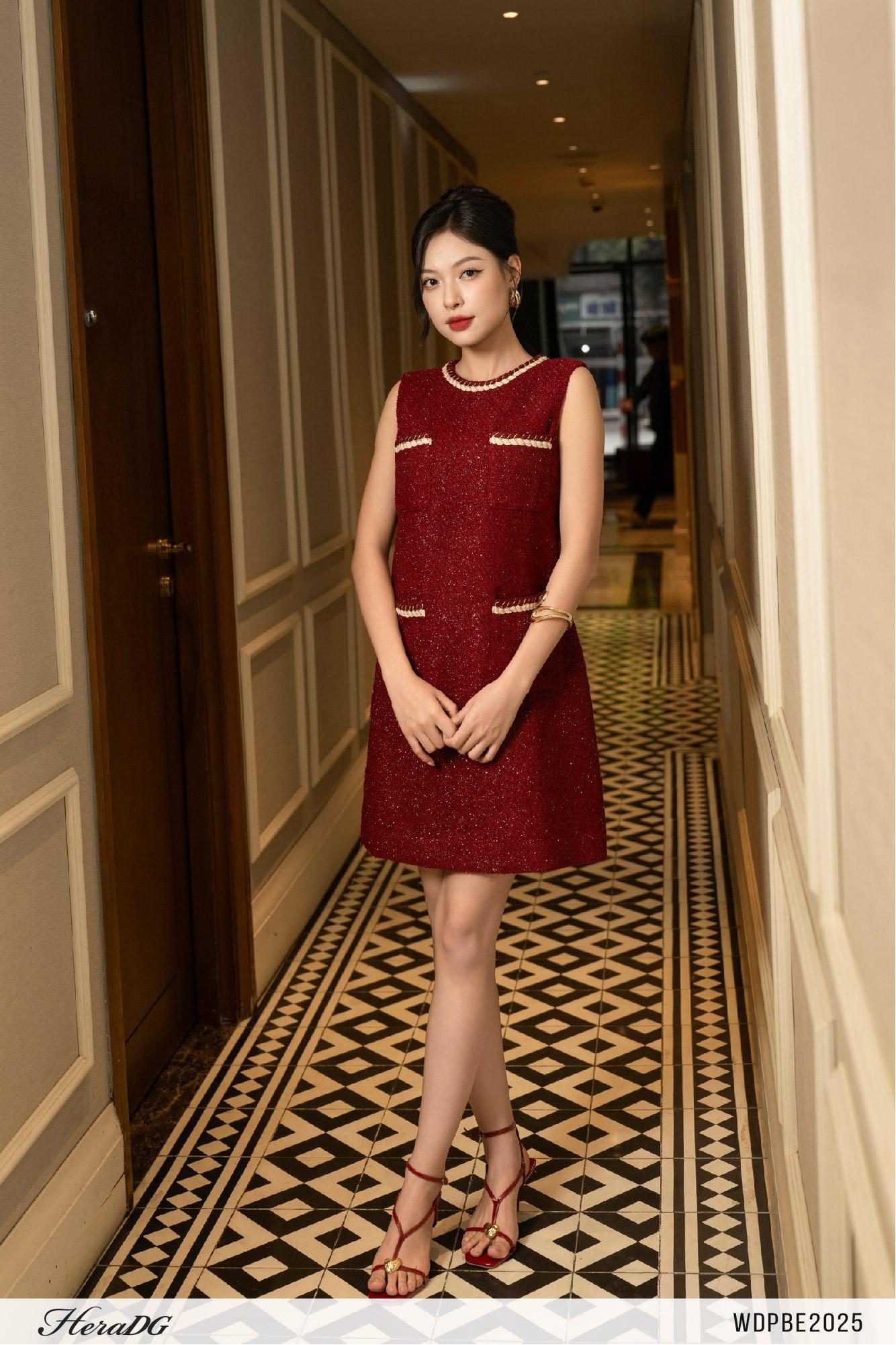 Đầm tweed dáng A