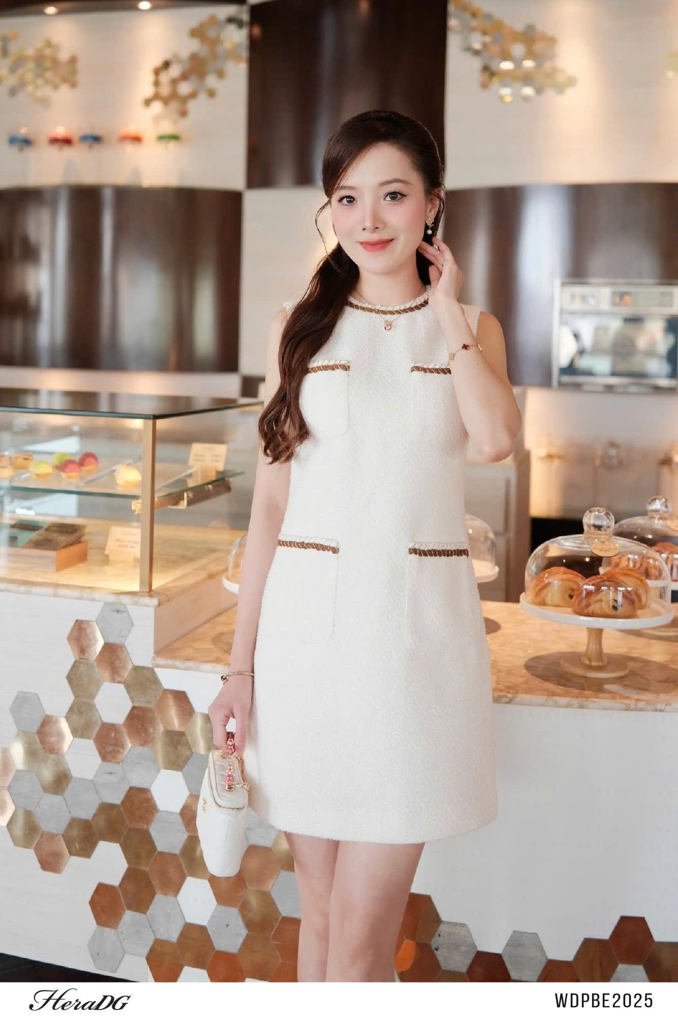 Đầm tweed dáng A