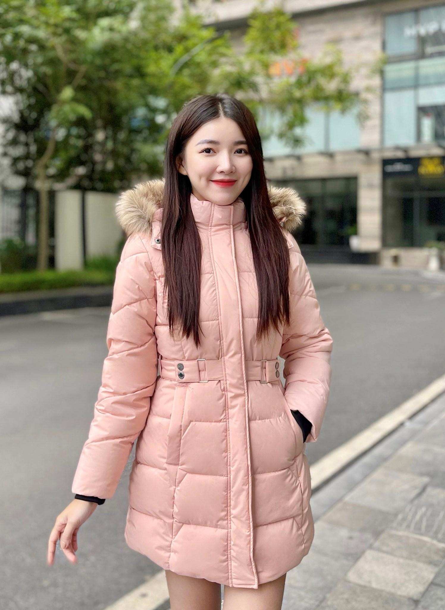 Áo phao 3 lớp dáng lỡ – Hồng – ảnh 5
