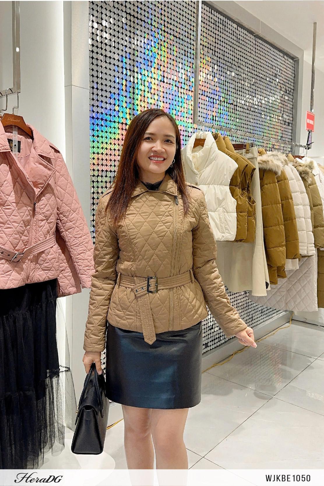 Áo phao 3 lớp dáng ngắn cổ 2 ve