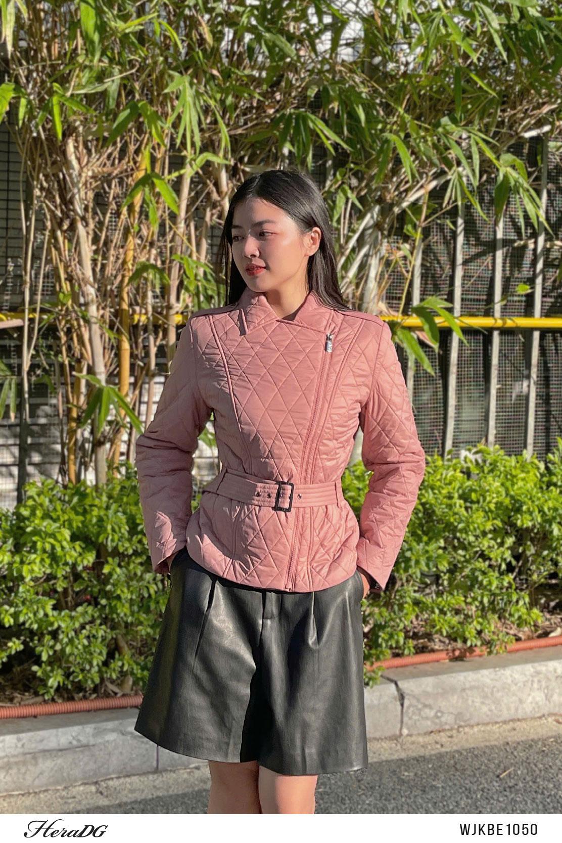 Áo phao 3 lớp dáng ngắn cổ 2 ve
