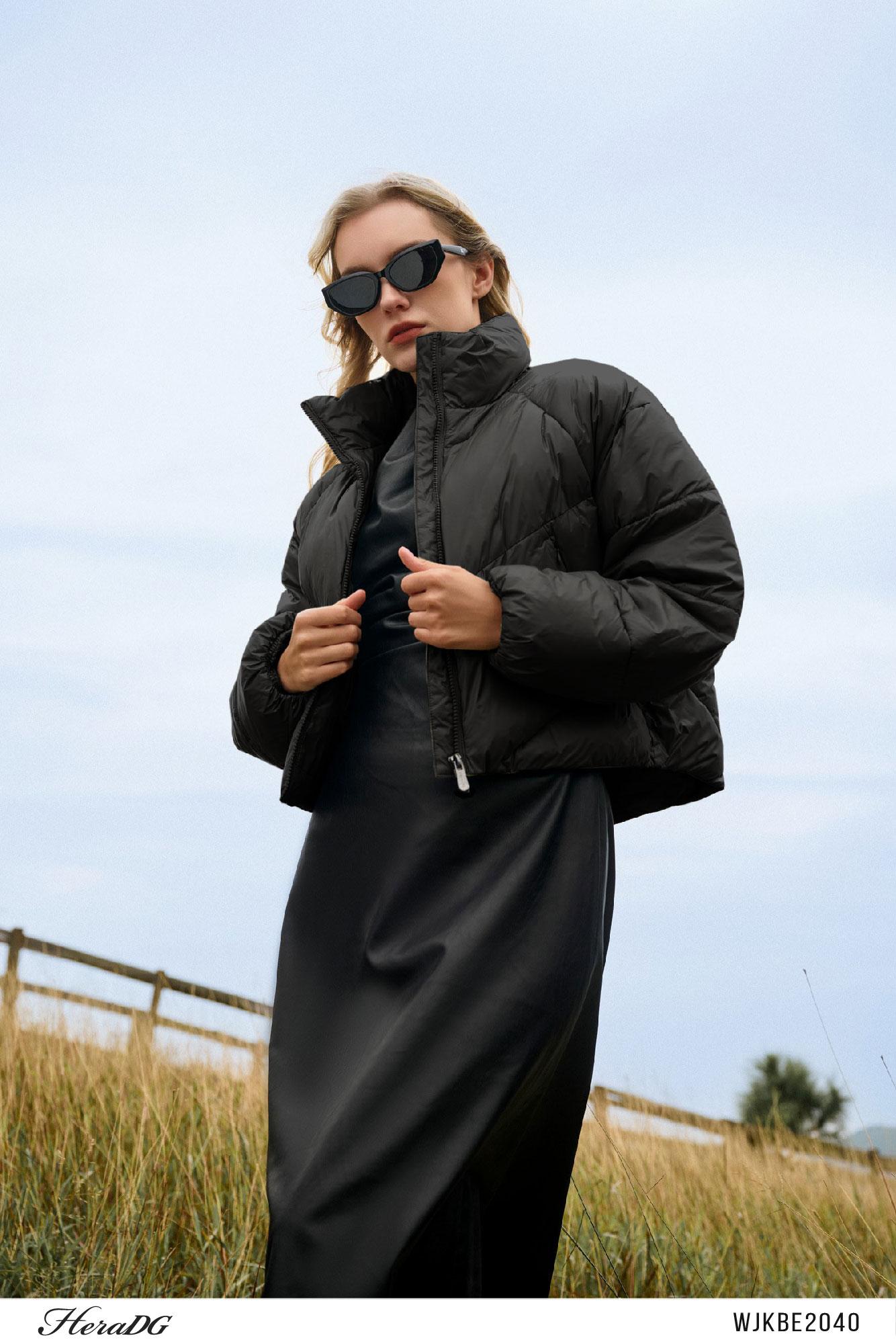Áo phao 3 lớp dáng ngắn bomber