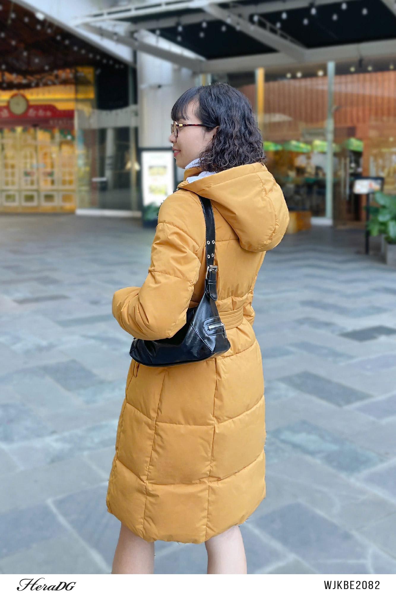 Áo phao 3 lớp dáng dài mũ lông
