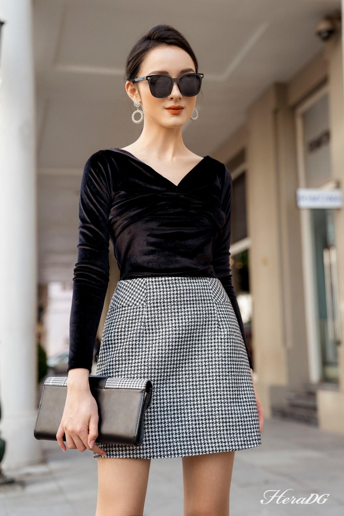 Chân váy A cạp liền