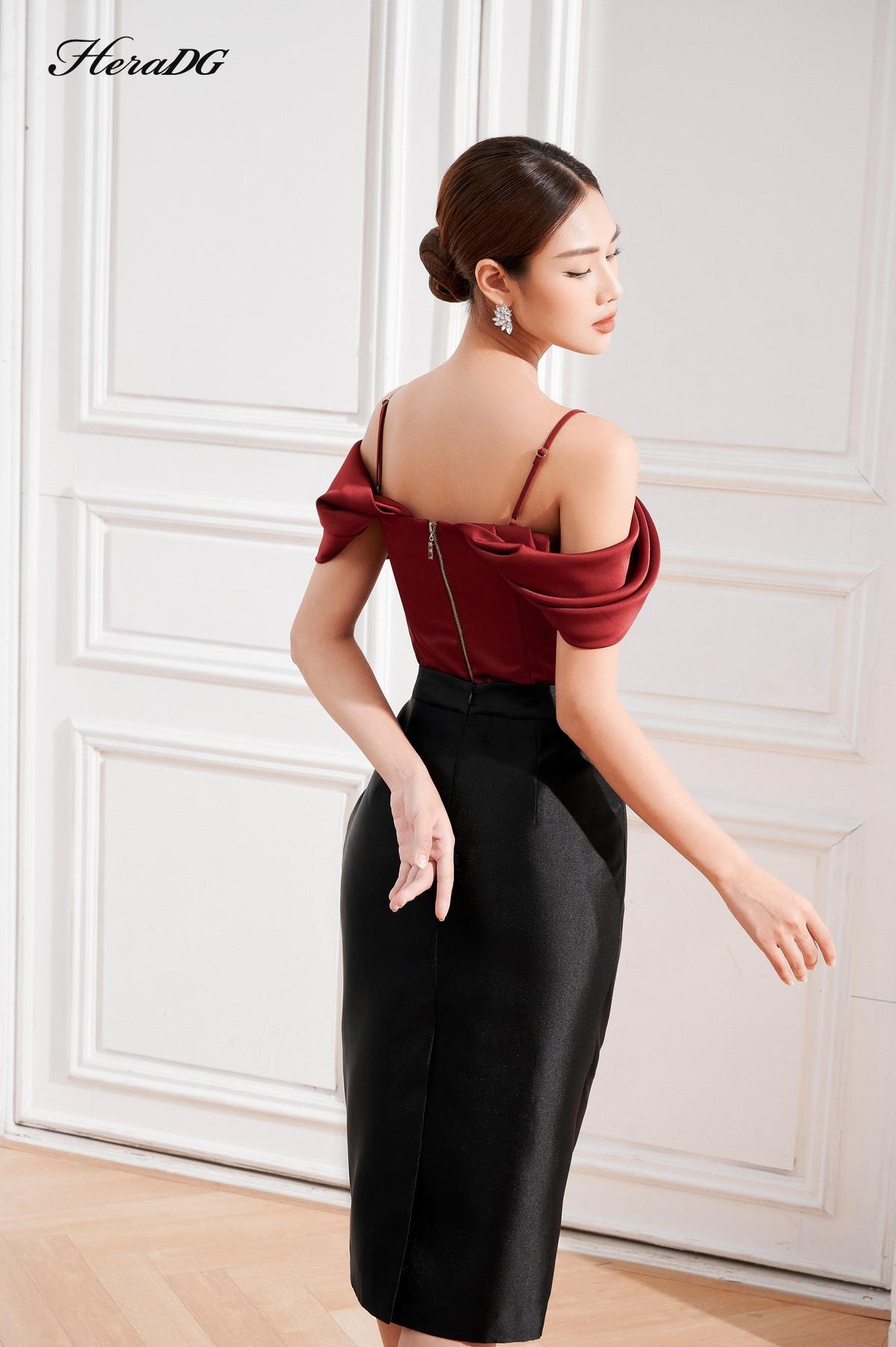 Chân váy xếp ly 1 bên