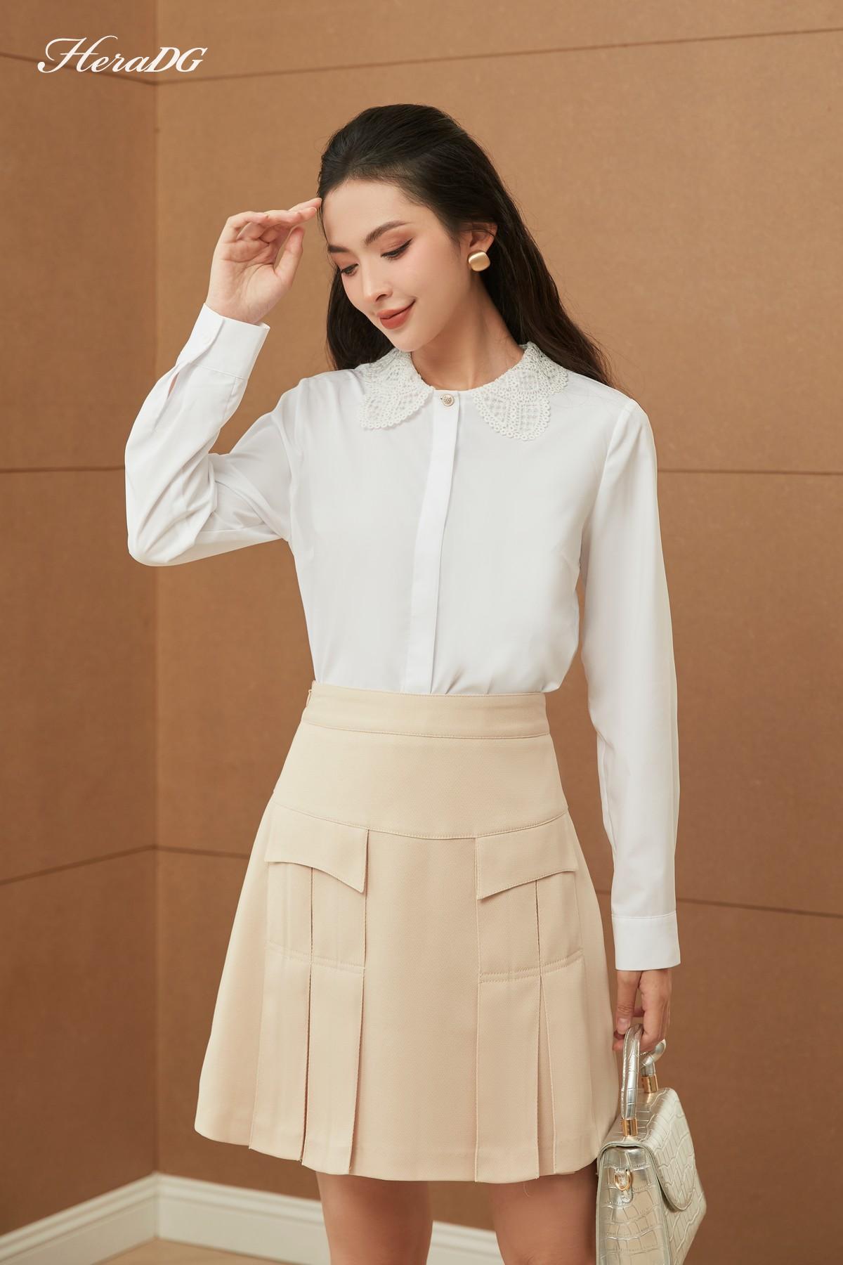 Chân váy A xếp ly