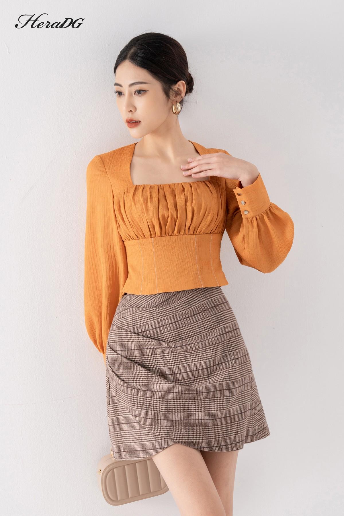Chân váy A xếp ly