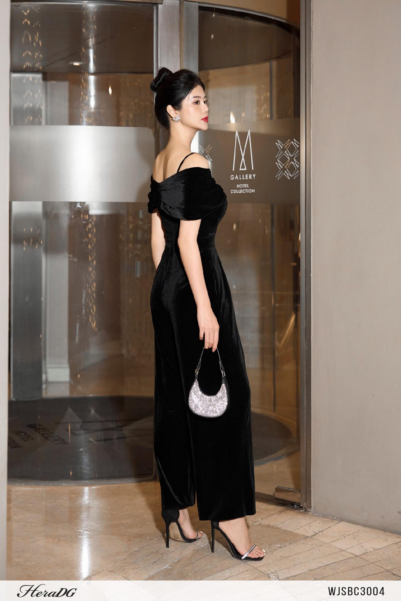 Jumsuit dáng dài trễ vai