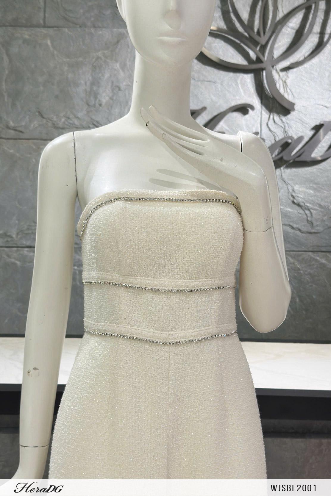 Jumsuit tweed cúp ngực