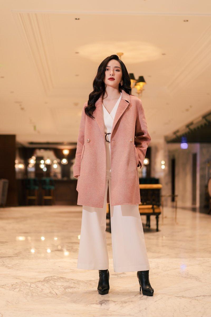 Áo khoác dạ khâu tay dáng dài