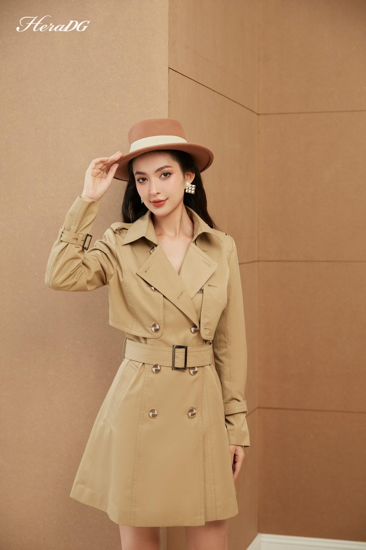 Áo khoác dáng dài cổ 2 ve