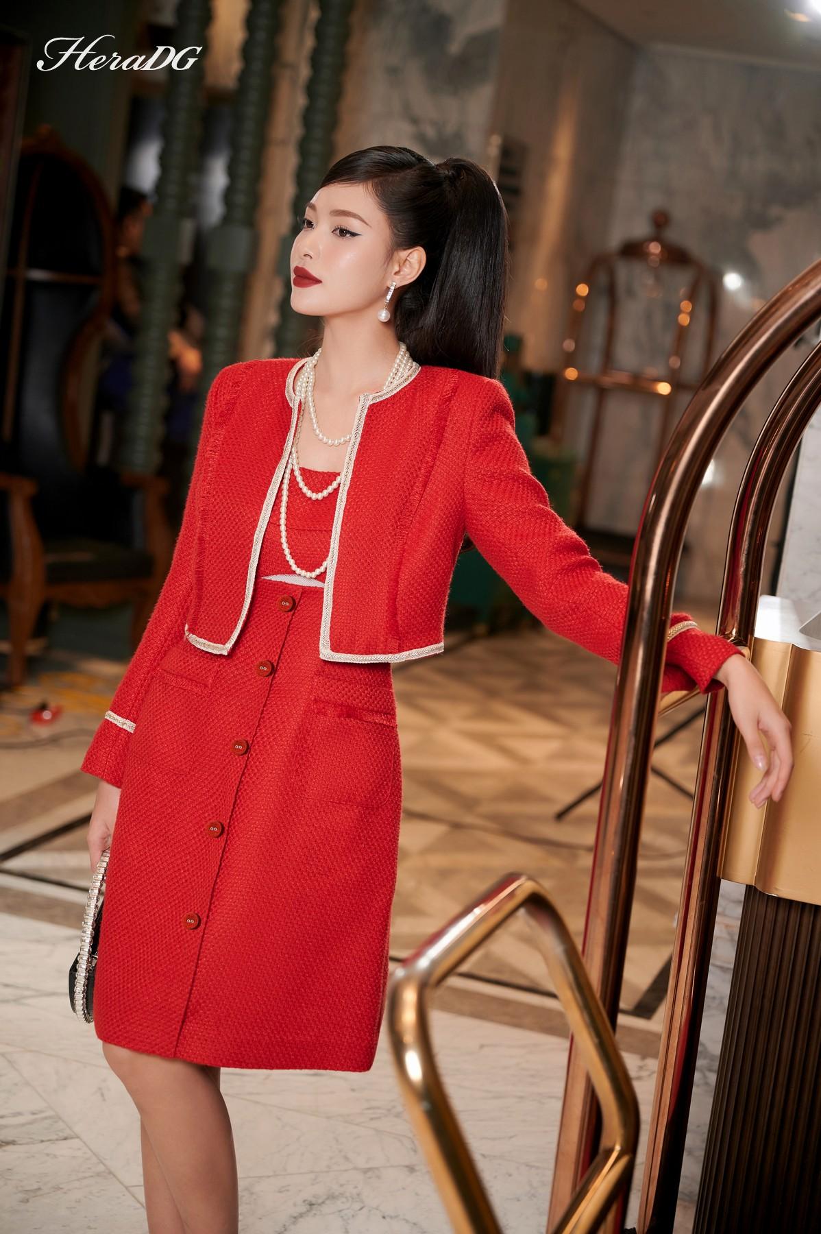 Áo khoác cổ tròn phối dây