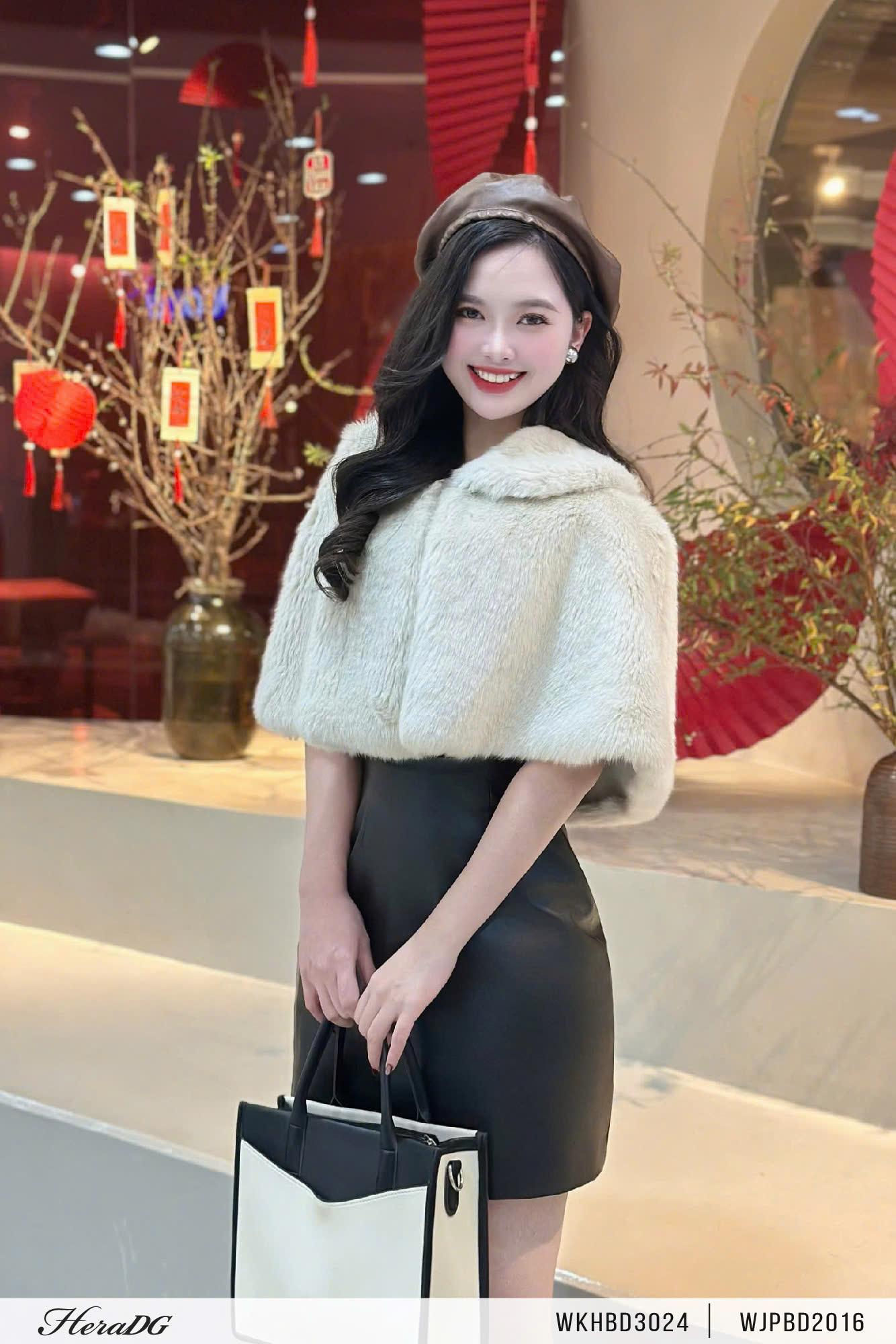 Áo khoác ngắn dáng choàng