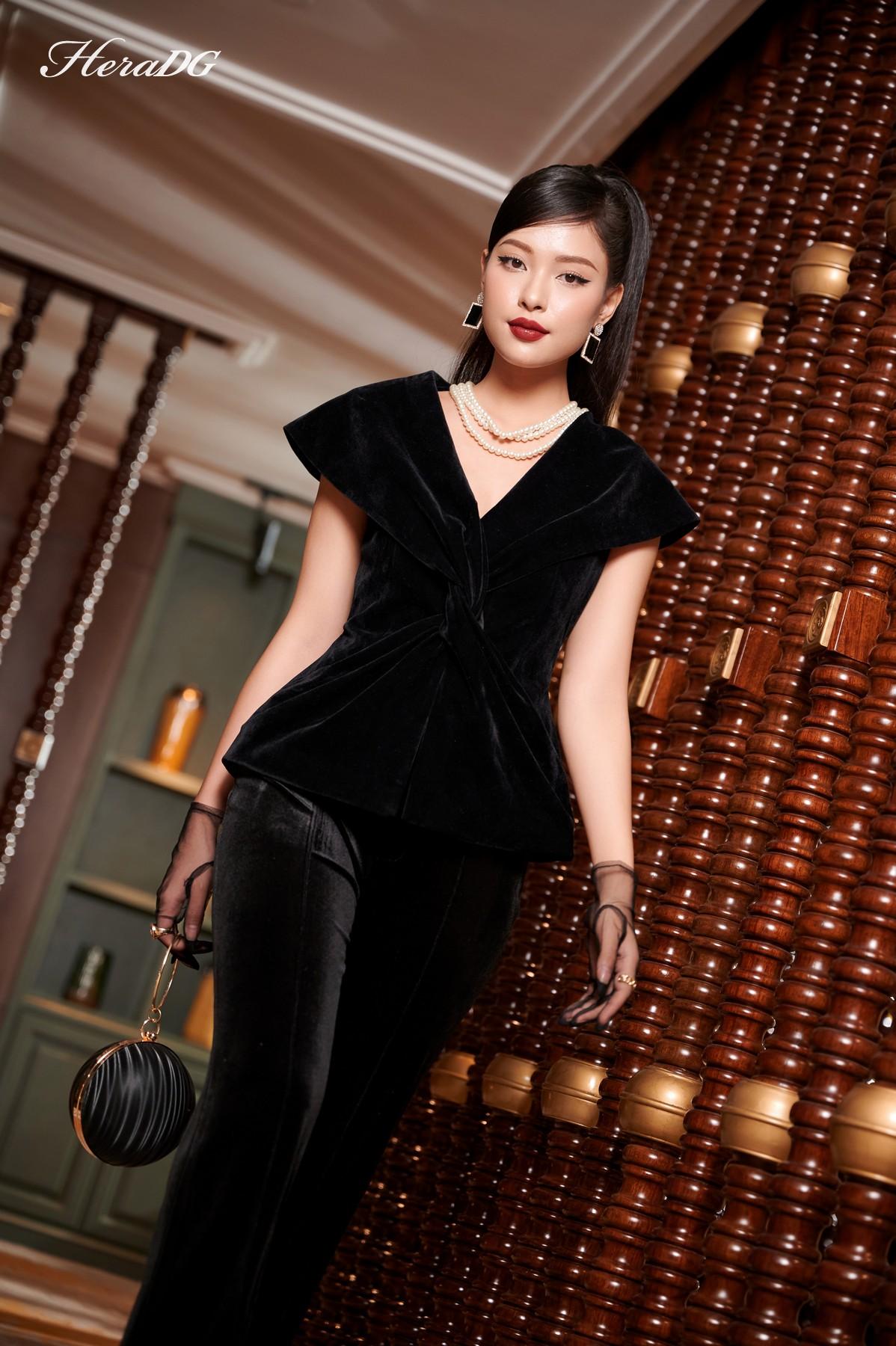Quần nhung ống vẩy
