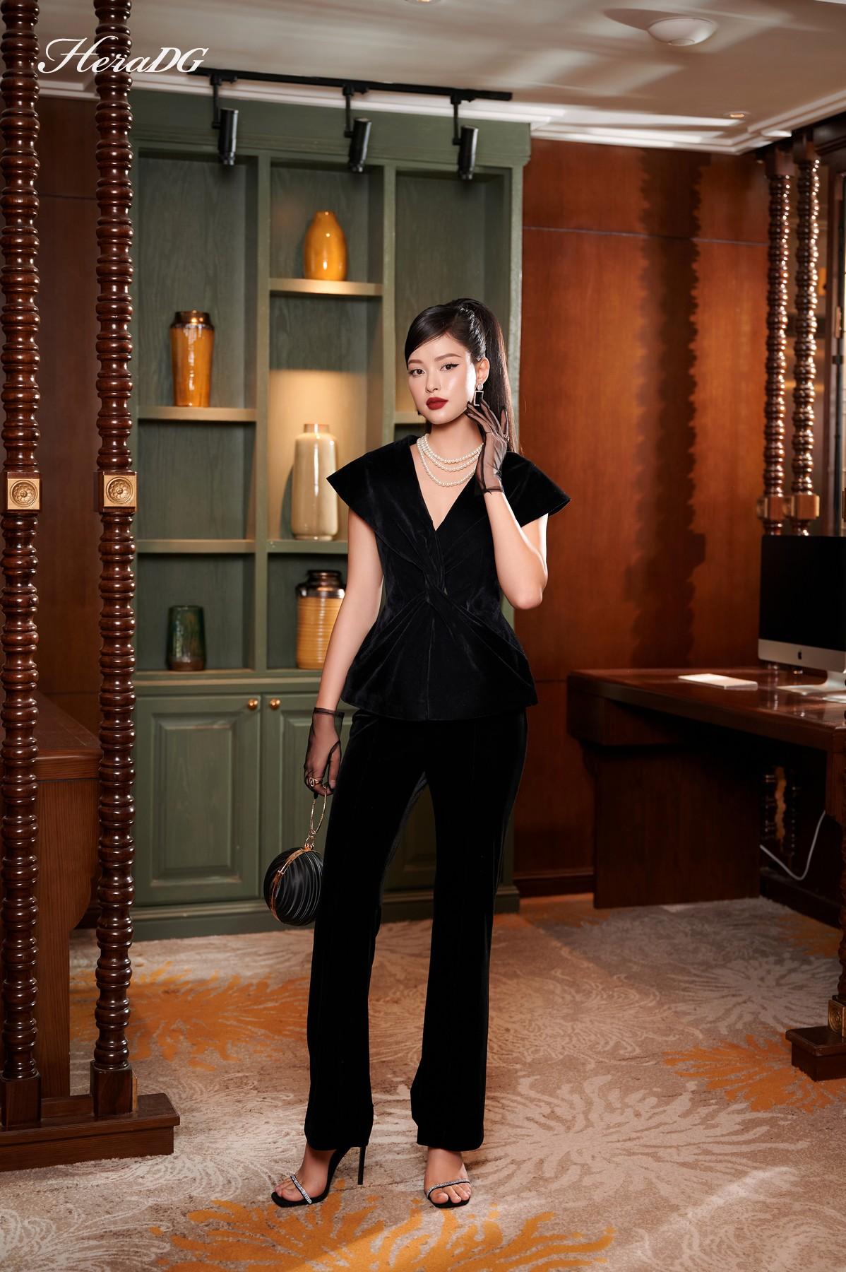 Quần nhung ống vẩy