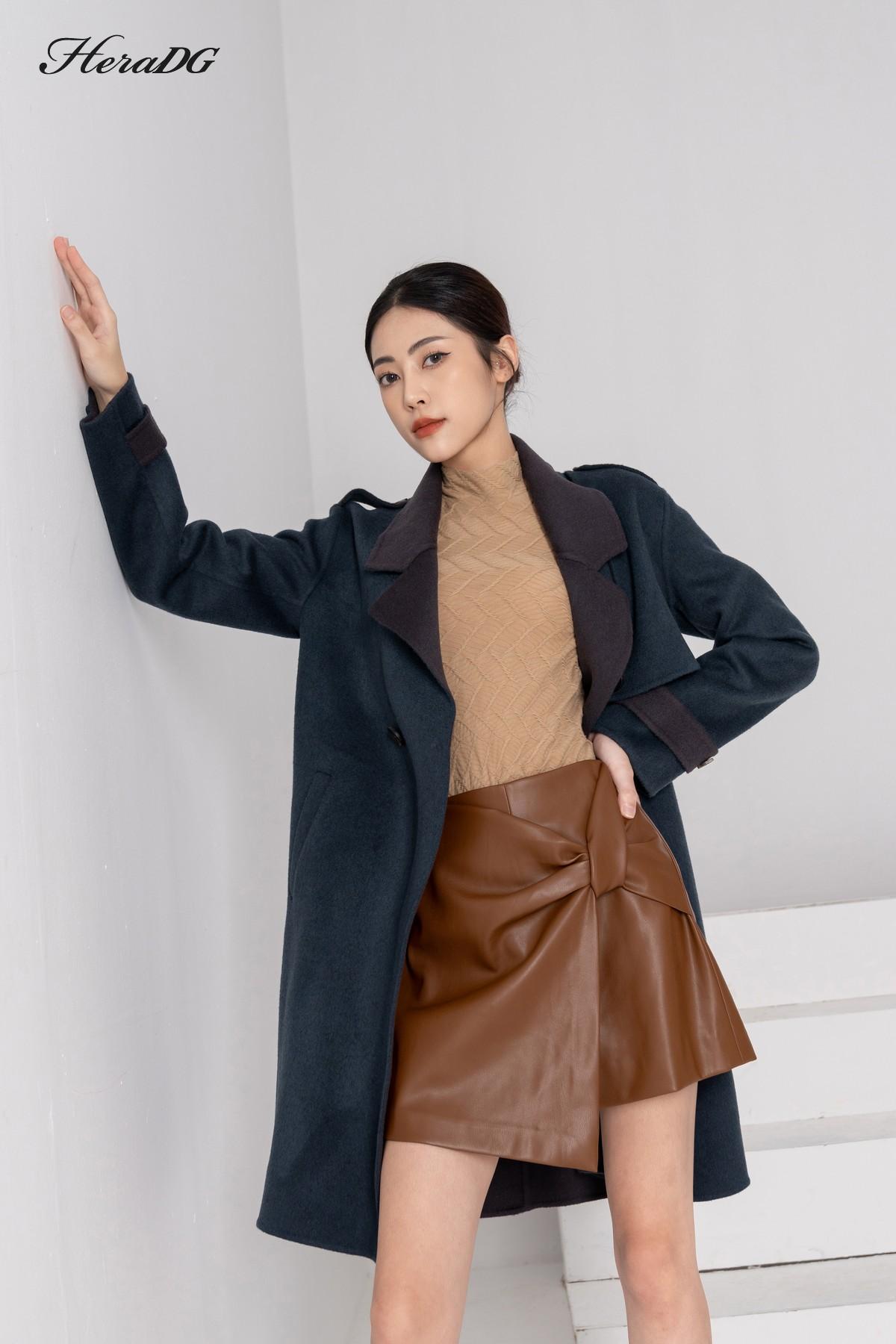 Quần short giả váy vạt lệch