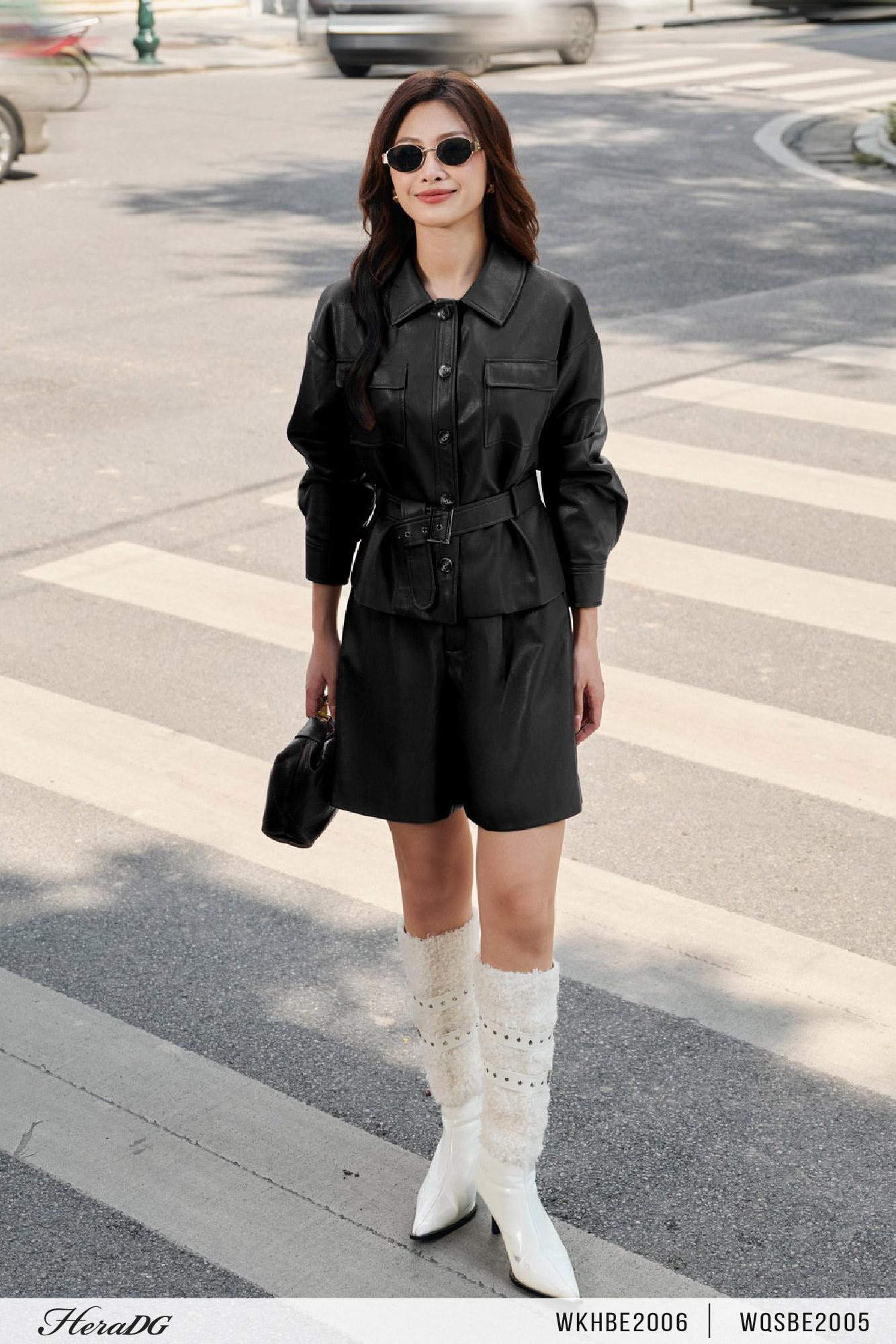 Quần short da