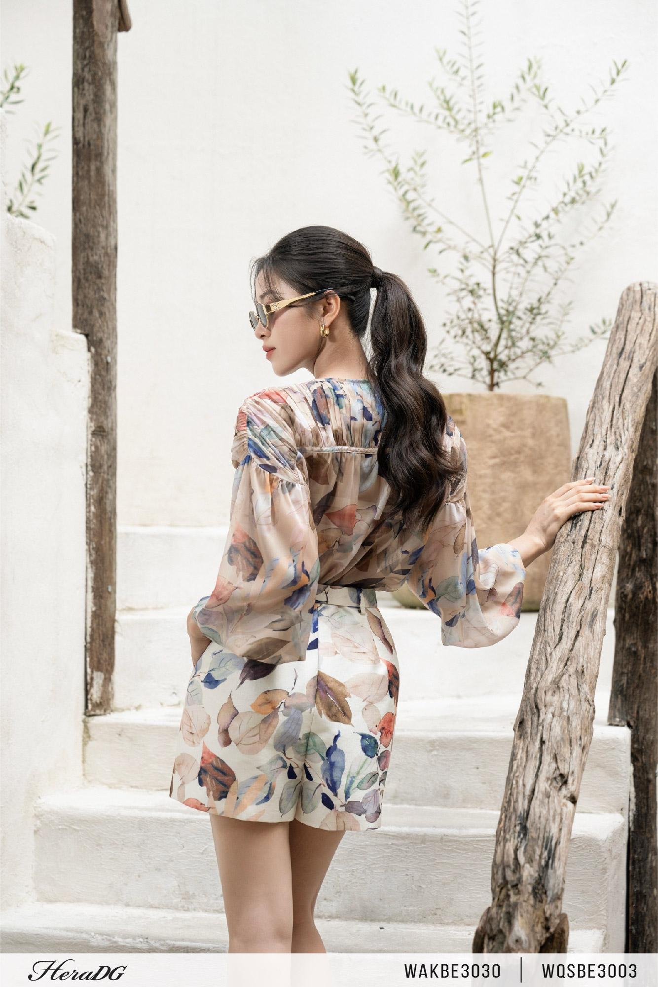 Quần short cạp liền kèm đai