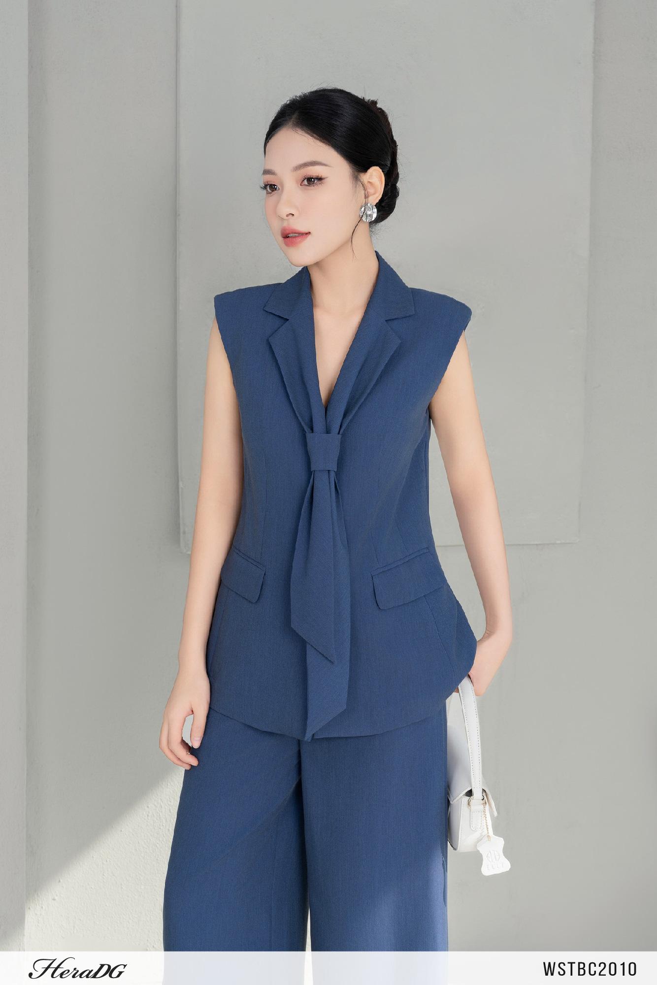 Set gile cổ vest cách điệu