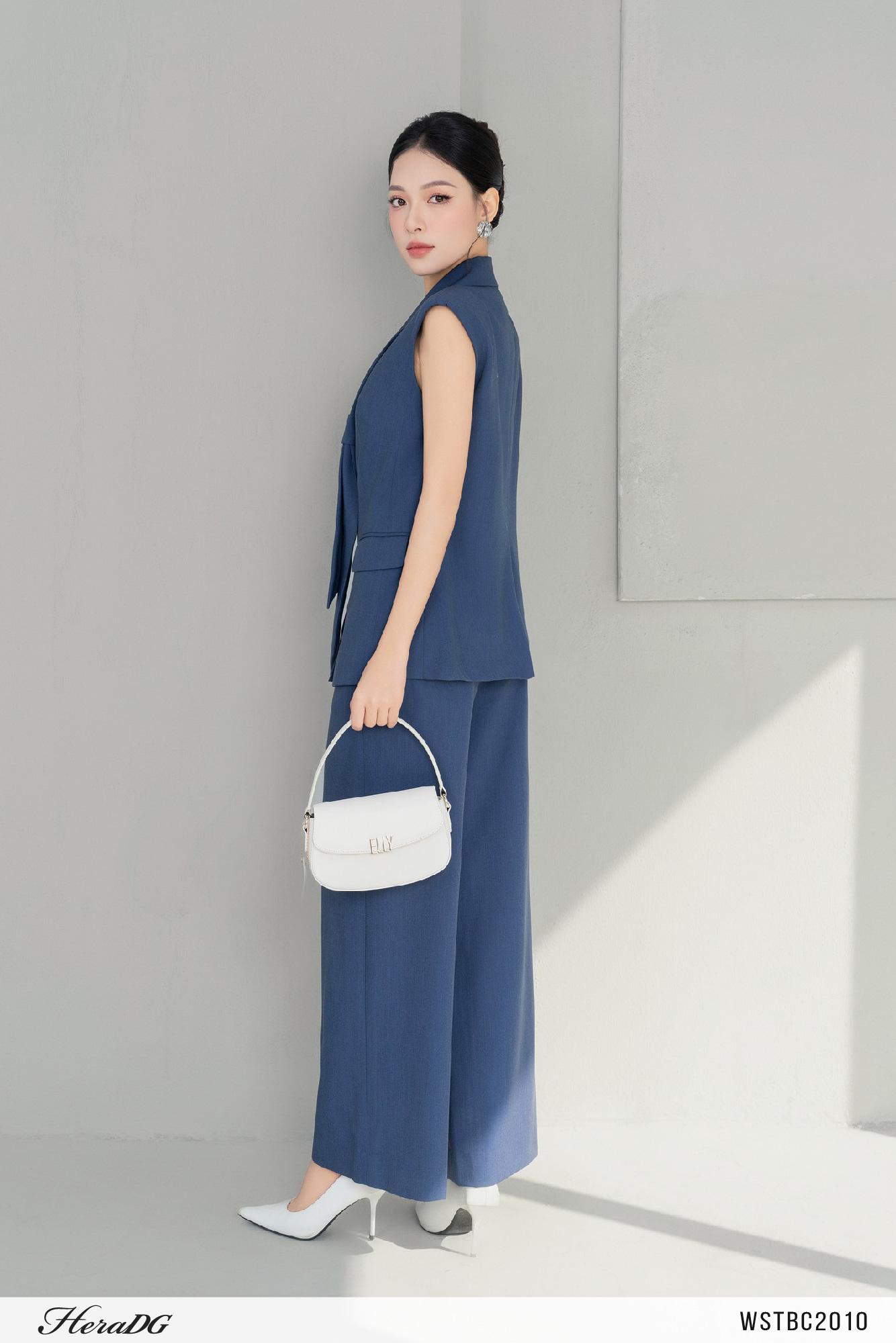 Set gile cổ vest cách điệu