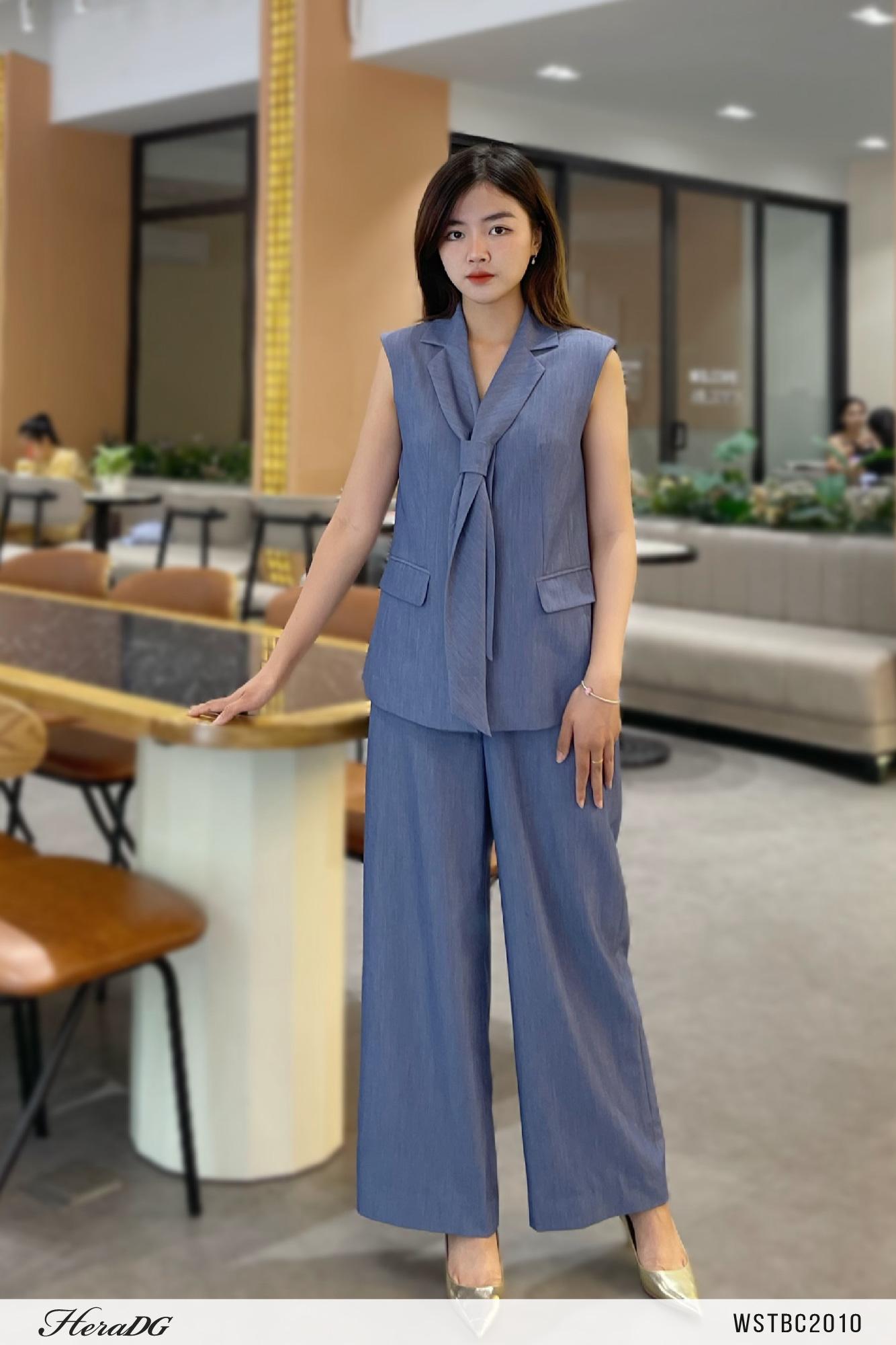Set gile cổ vest cách điệu