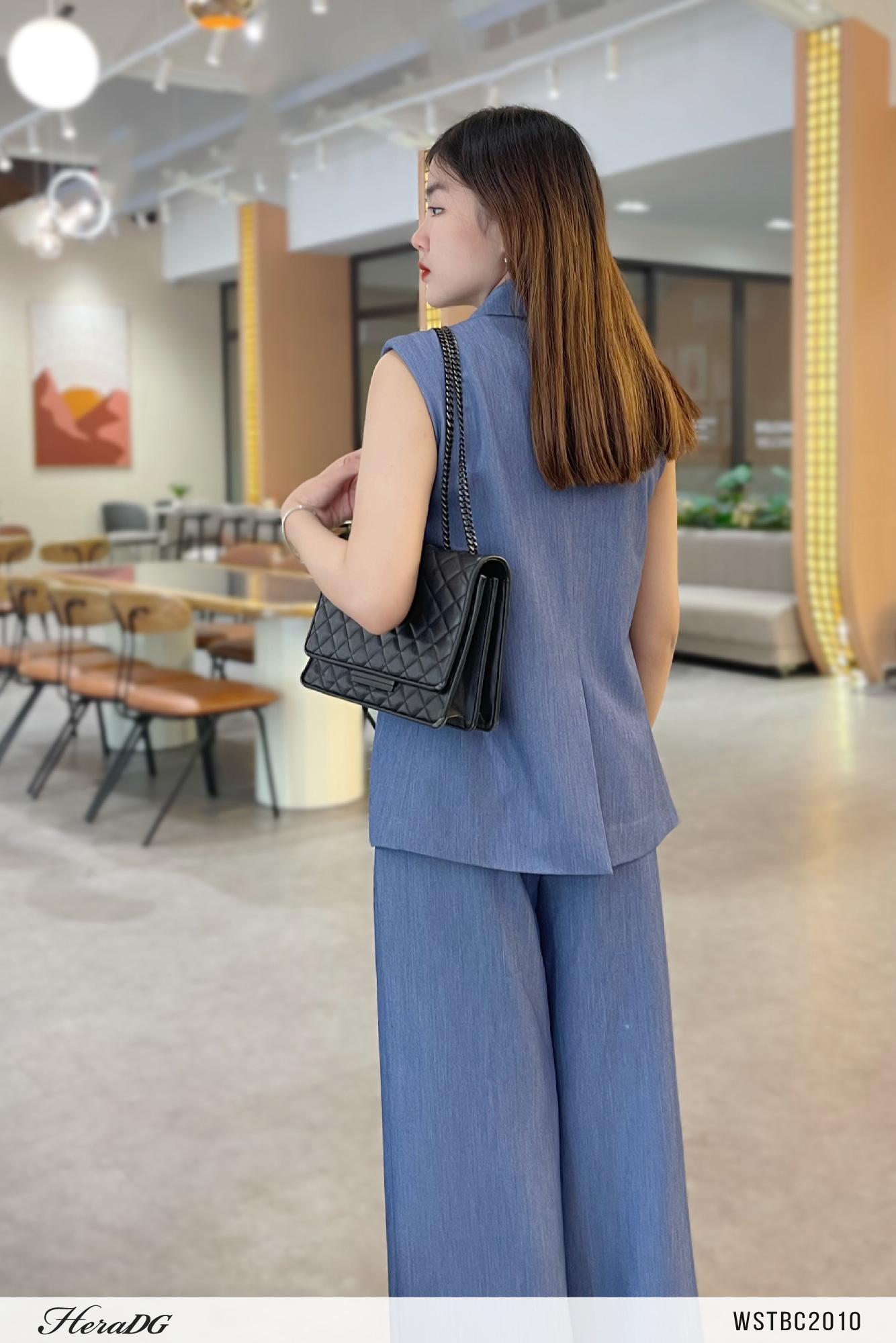 Set gile cổ vest cách điệu