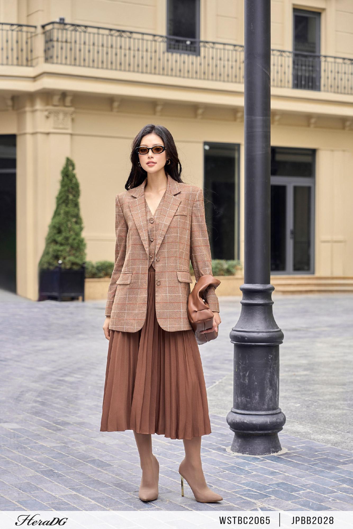 Set áo blazer kèm gile