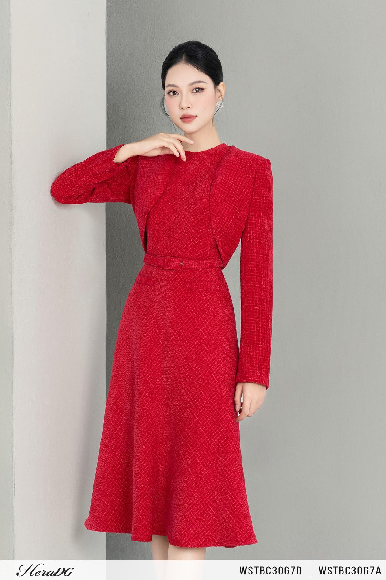 Đầm xoè cổ tròn