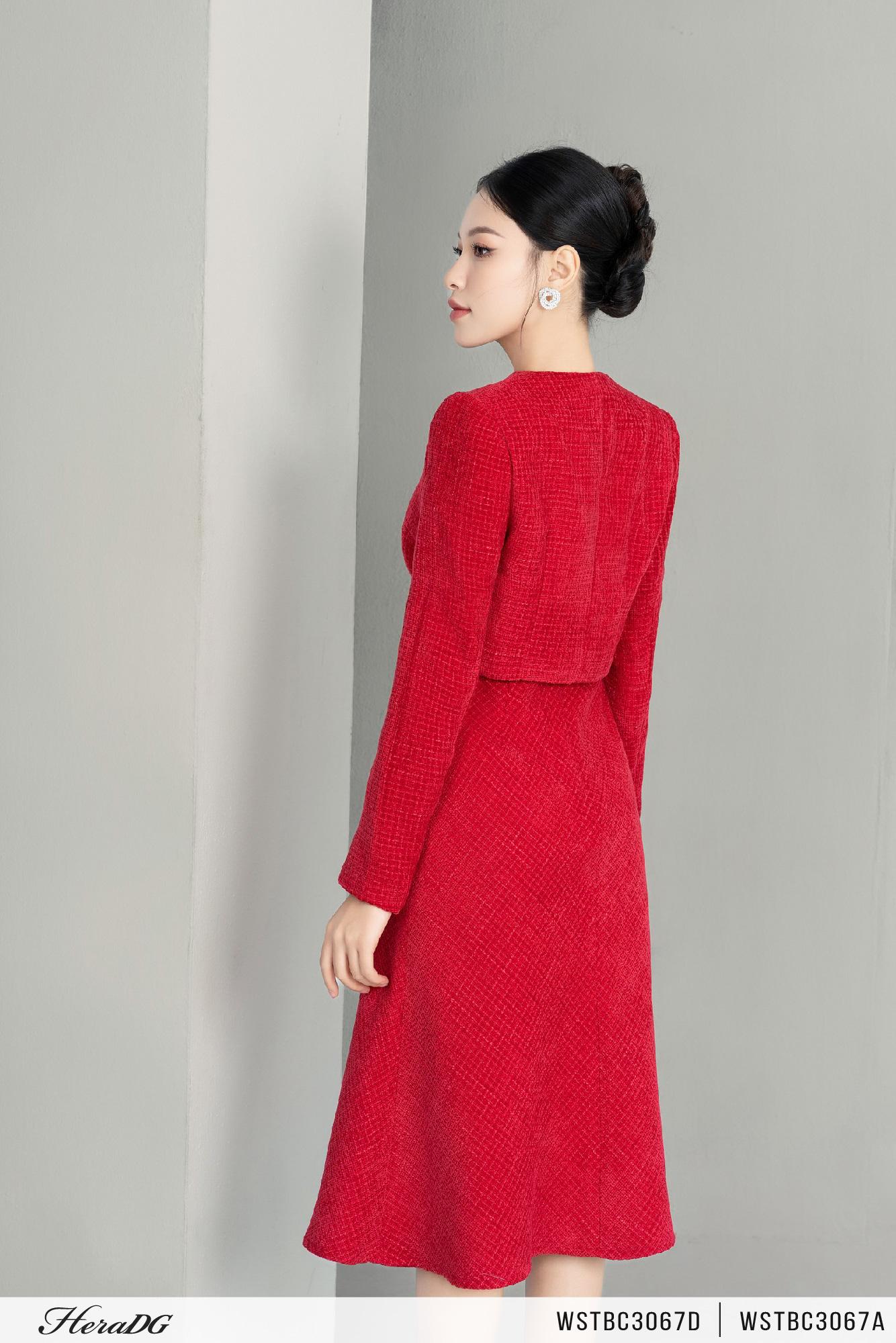 Đầm xoè cổ tròn