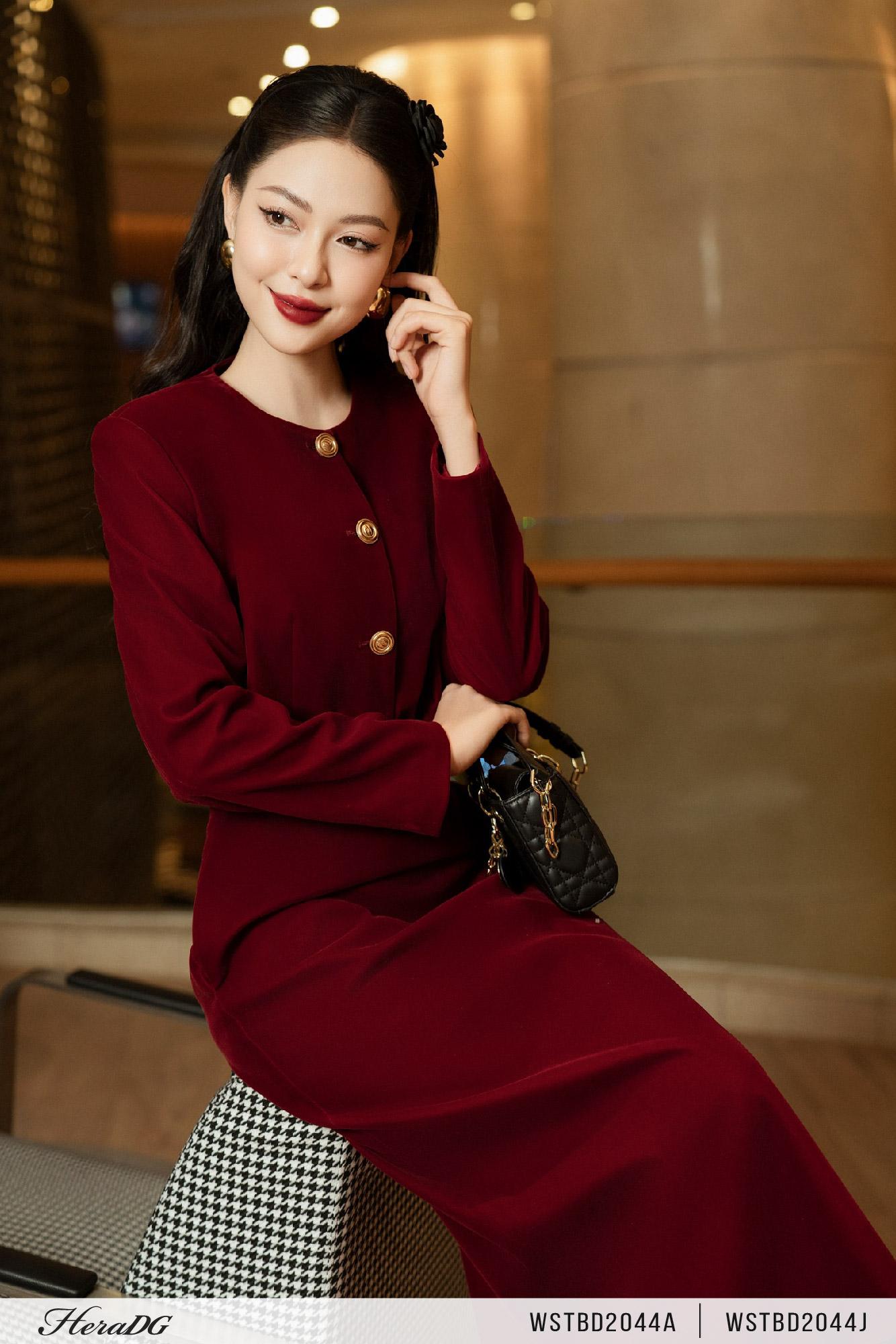 Áo khoác nhung dáng ngắn