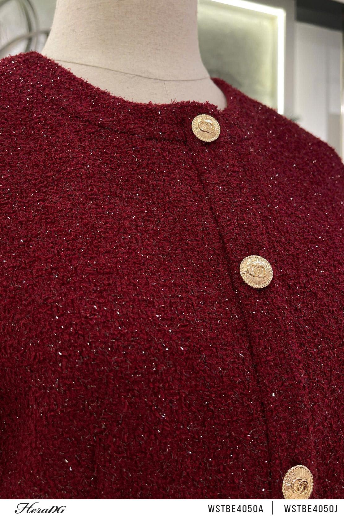 Áo khoác dạ tweed dáng ngắn