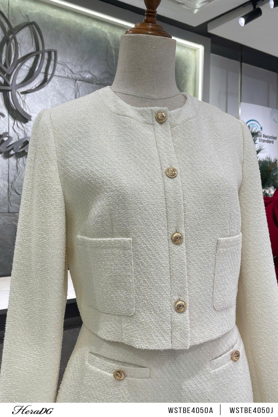 Áo khoác dạ tweed dáng ngắn