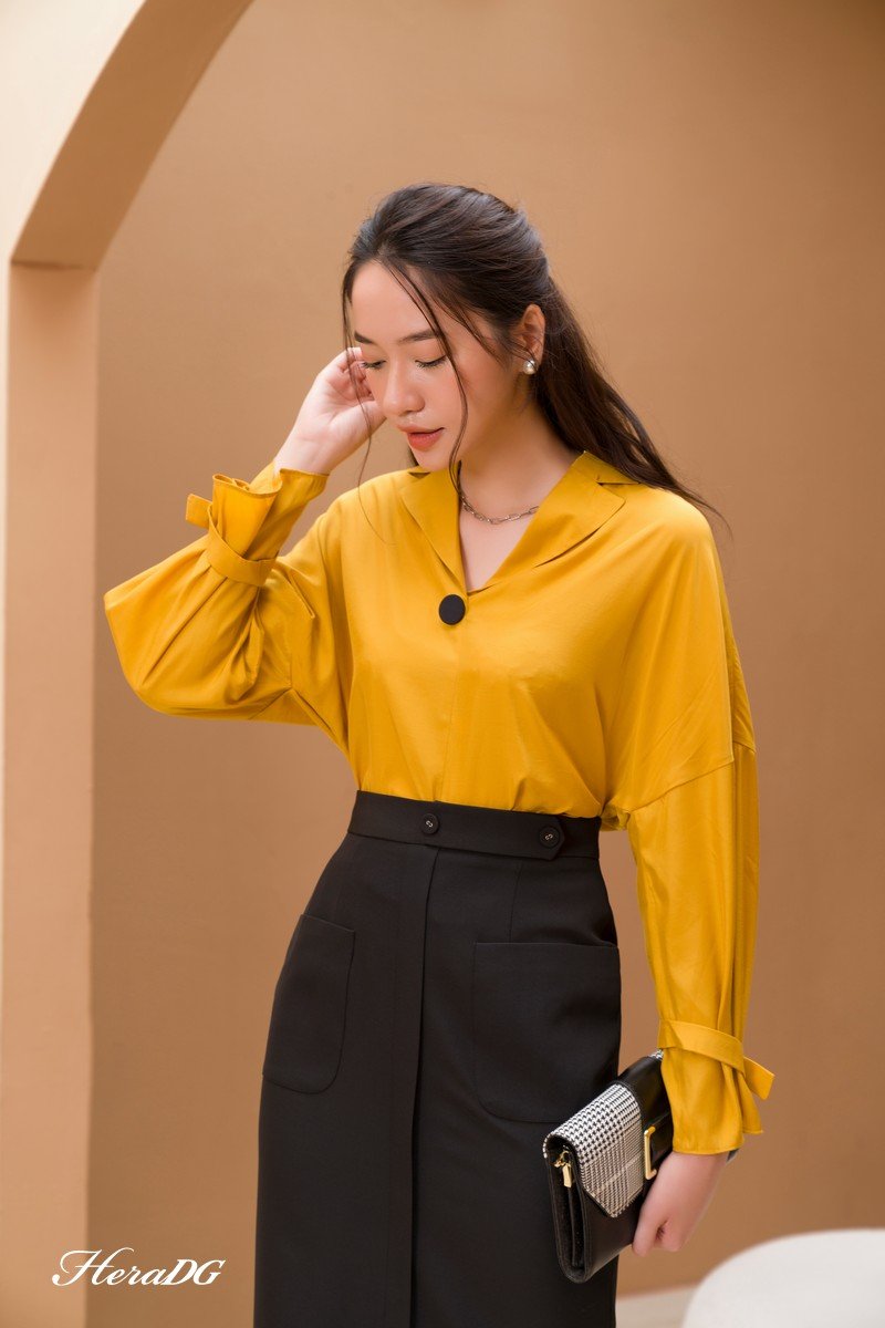 Áo kiểu cổ 2 ve