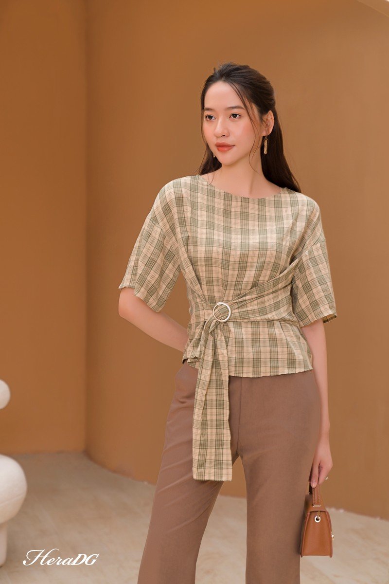 Áo kiểu thắt dây thân