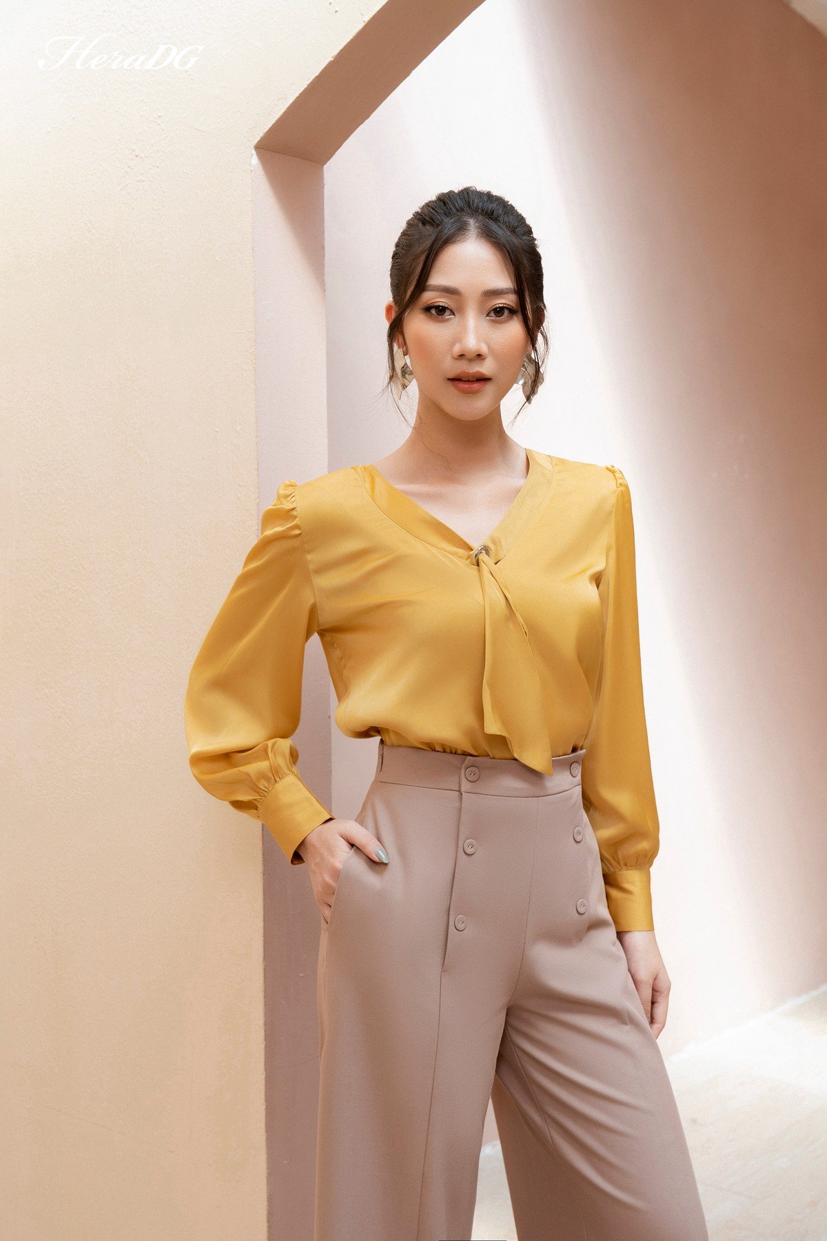 Áo suông oze bèo cổ