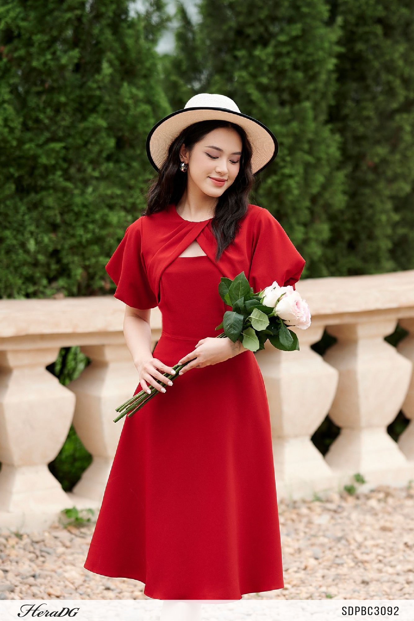 Đầm xoè tay bồng