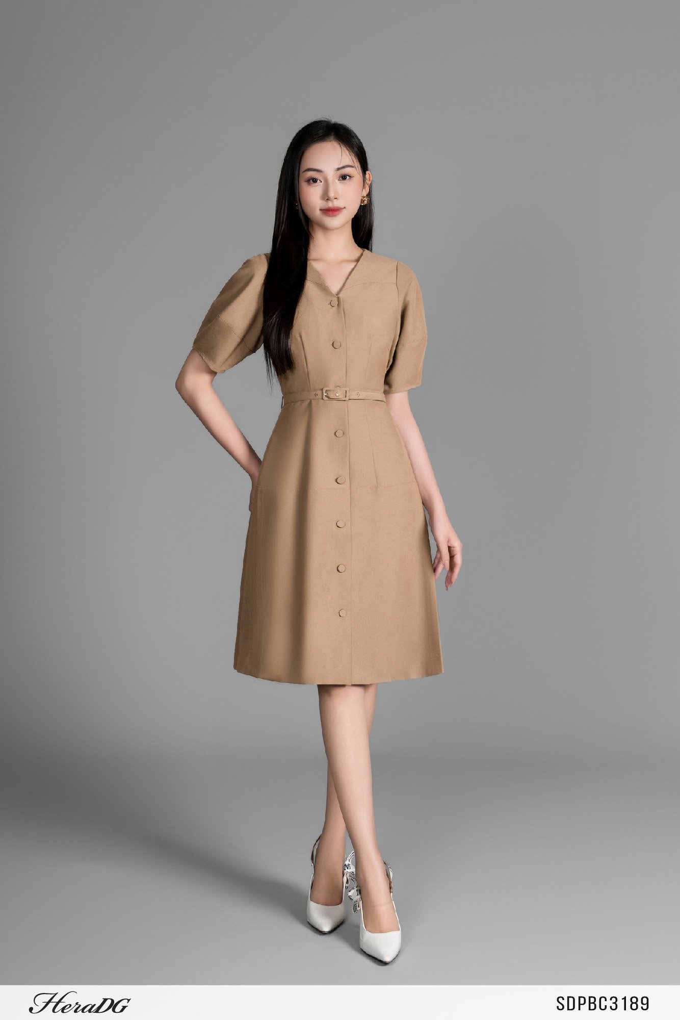 Đầm xoè xếp ly
