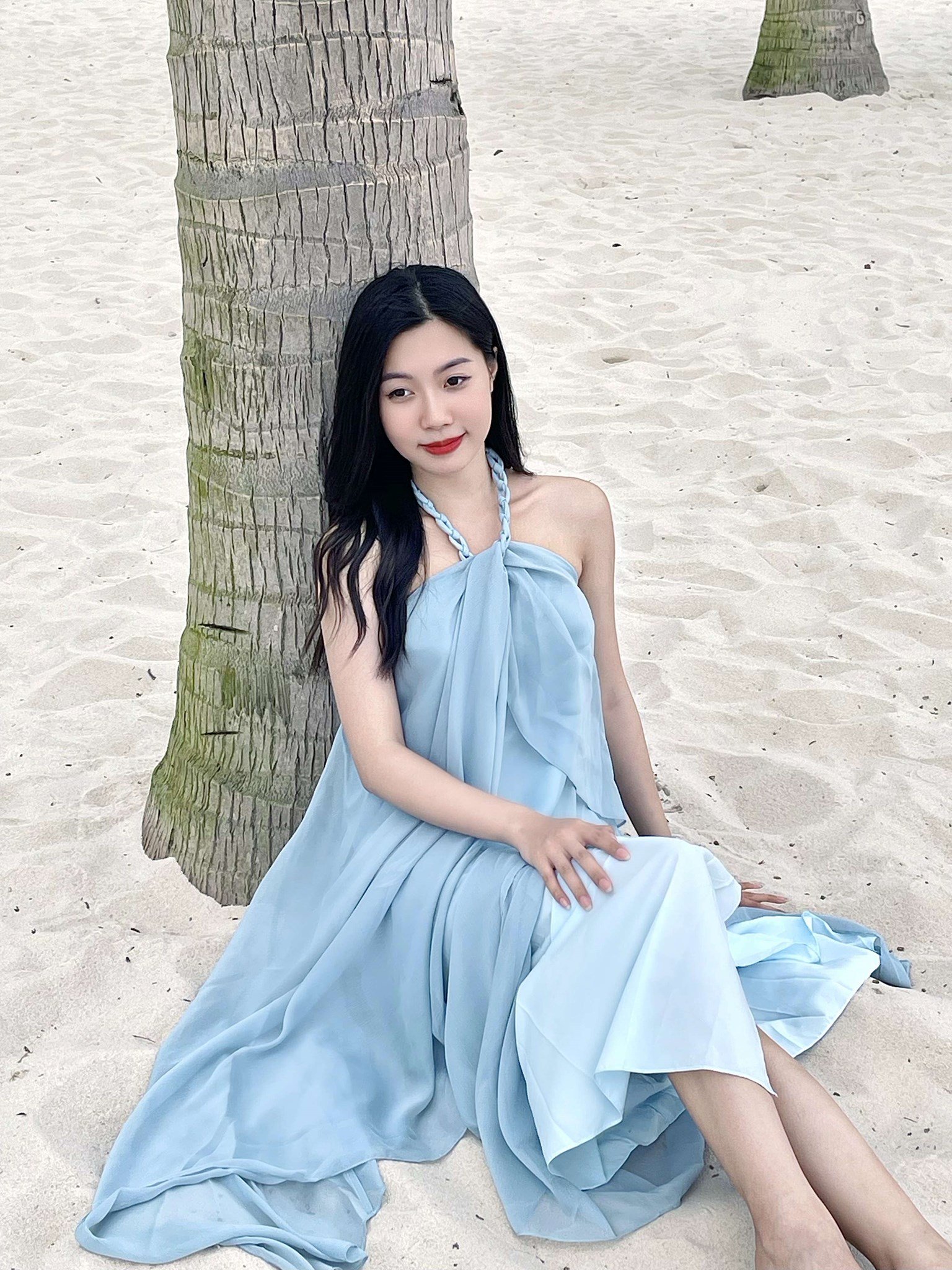 Đầm suông tơ dây xích