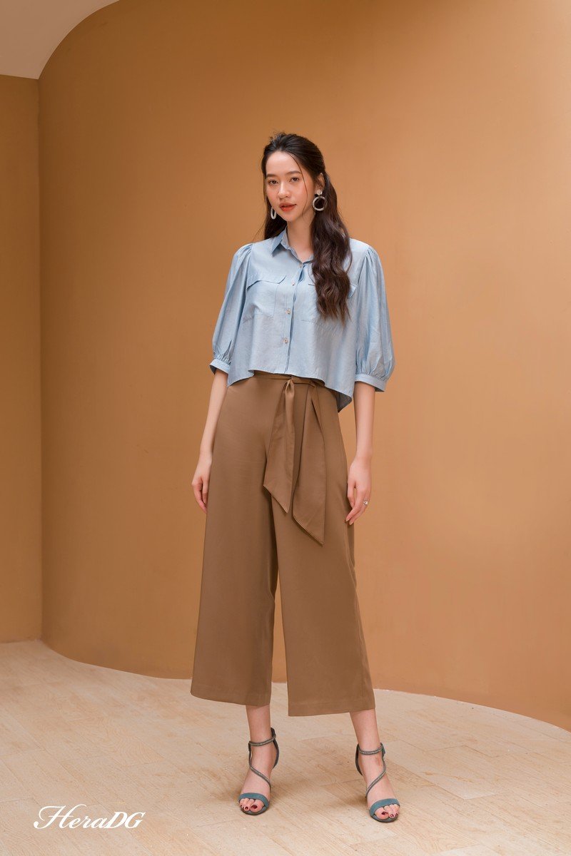 Quần suông buộc dây trước