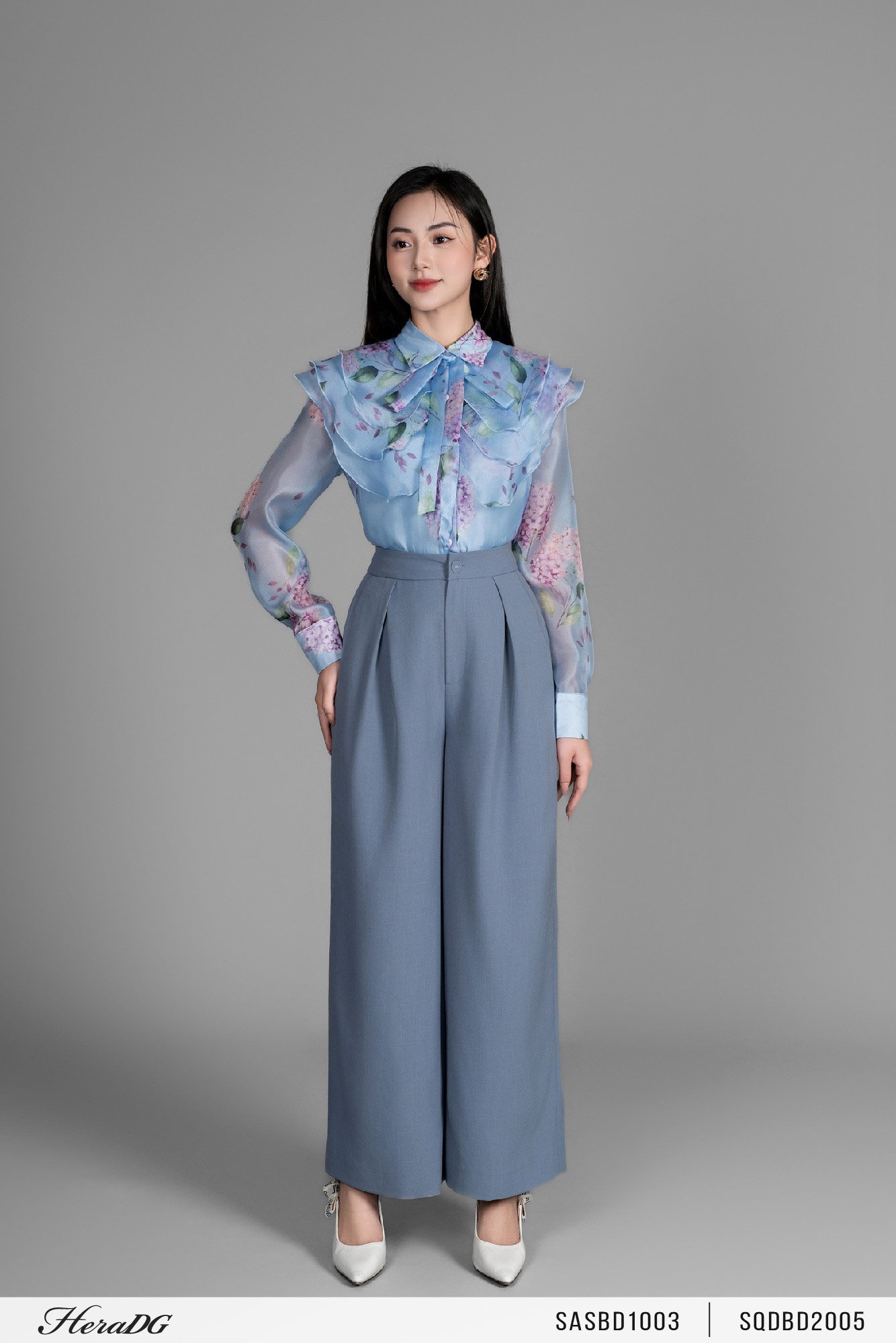 Quần suông xếp ly chồng