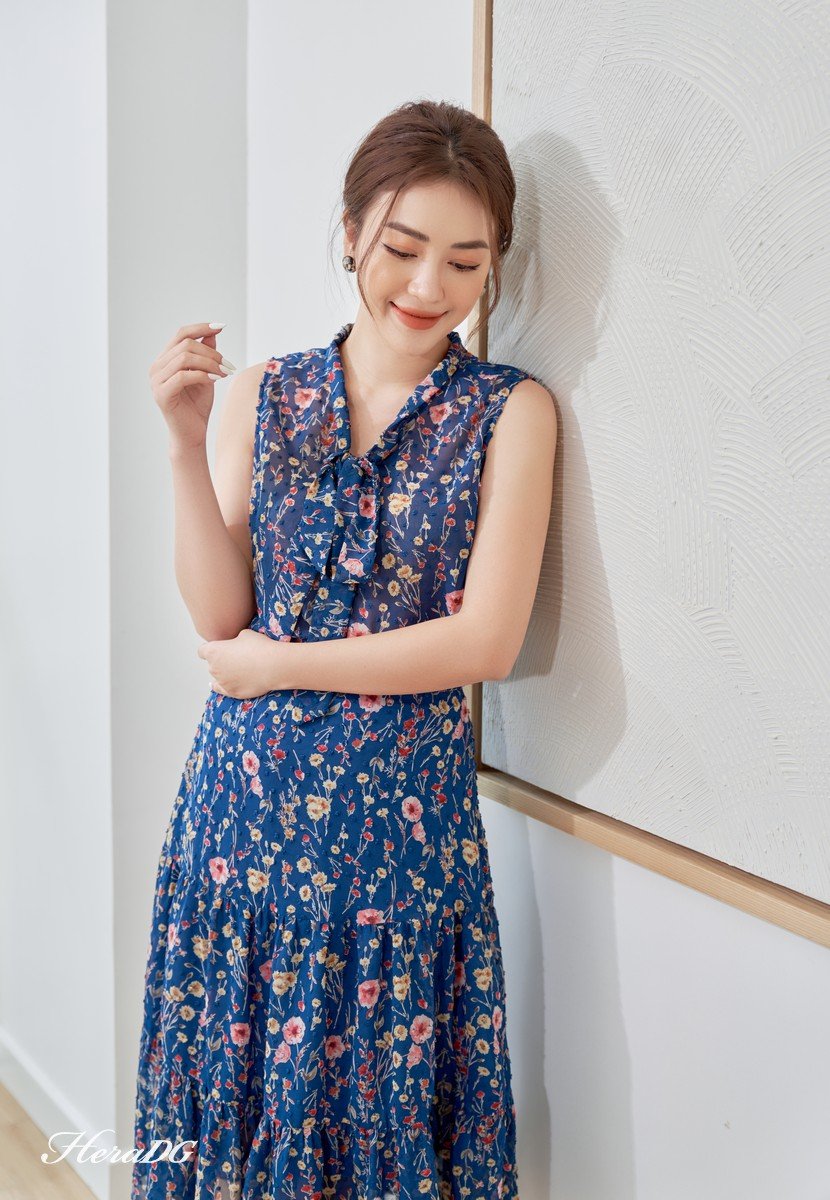 Áo sát nách cổ nơ