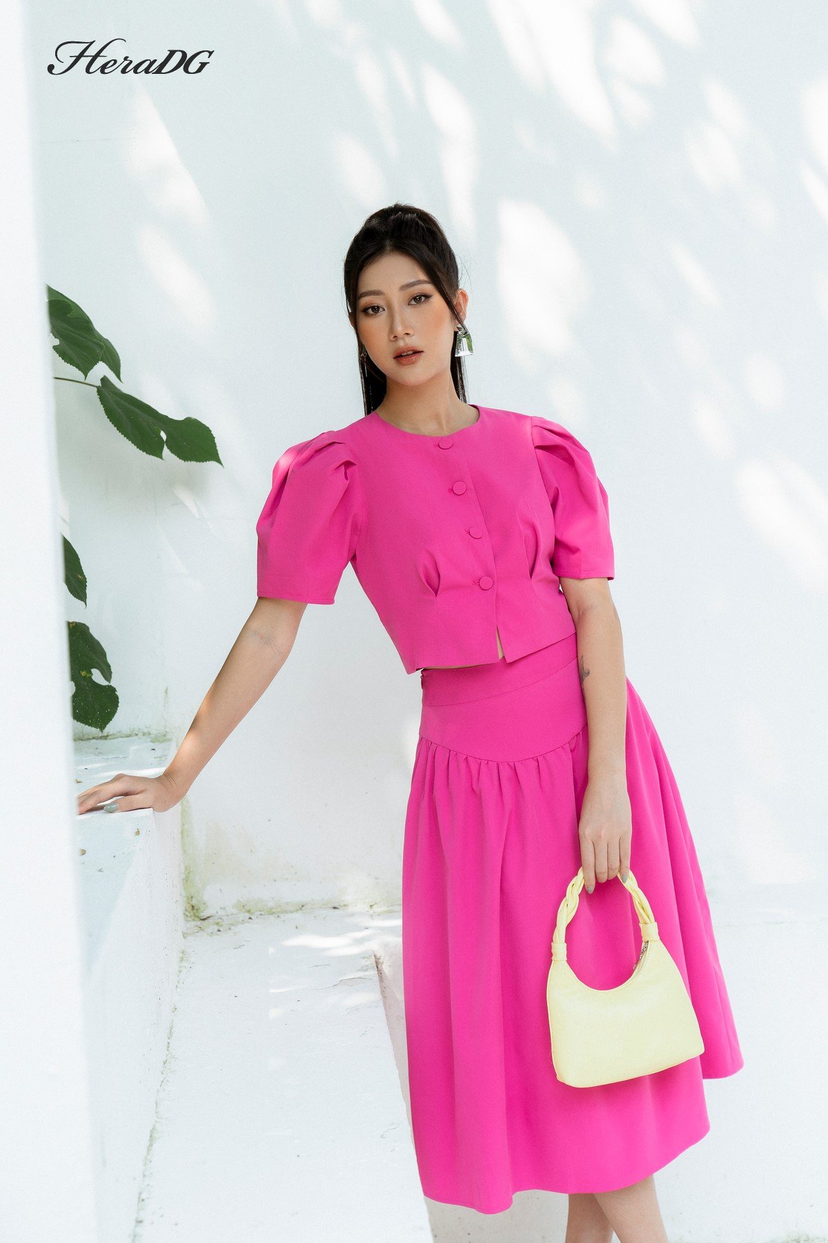 Áo crotop tay bồng