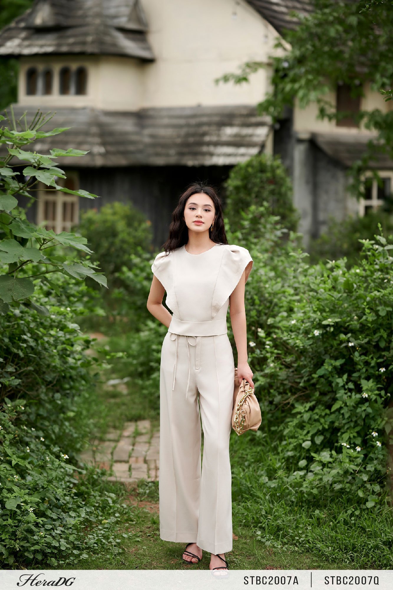 Quần suông kèm dây nơ