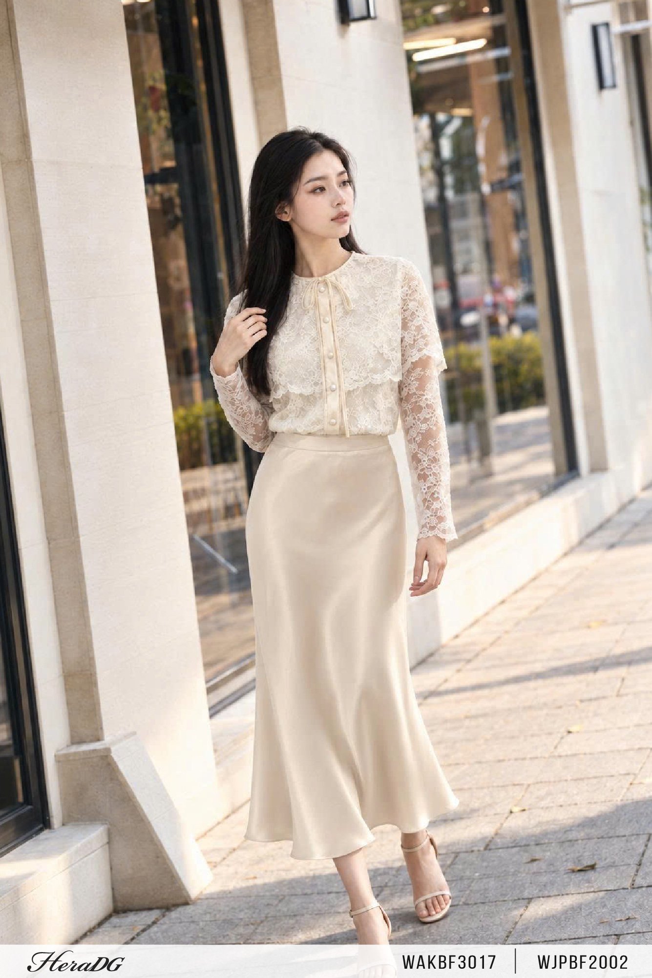 Áo ren cape liền tay dài