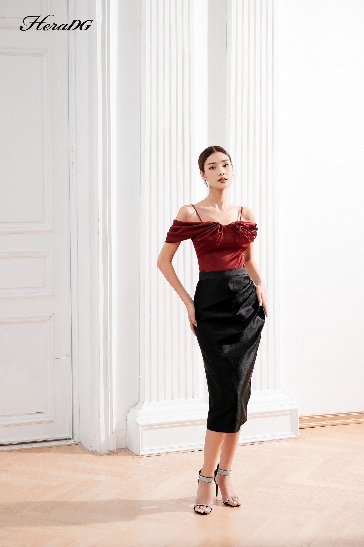 Chân váy xếp ly 1 bên