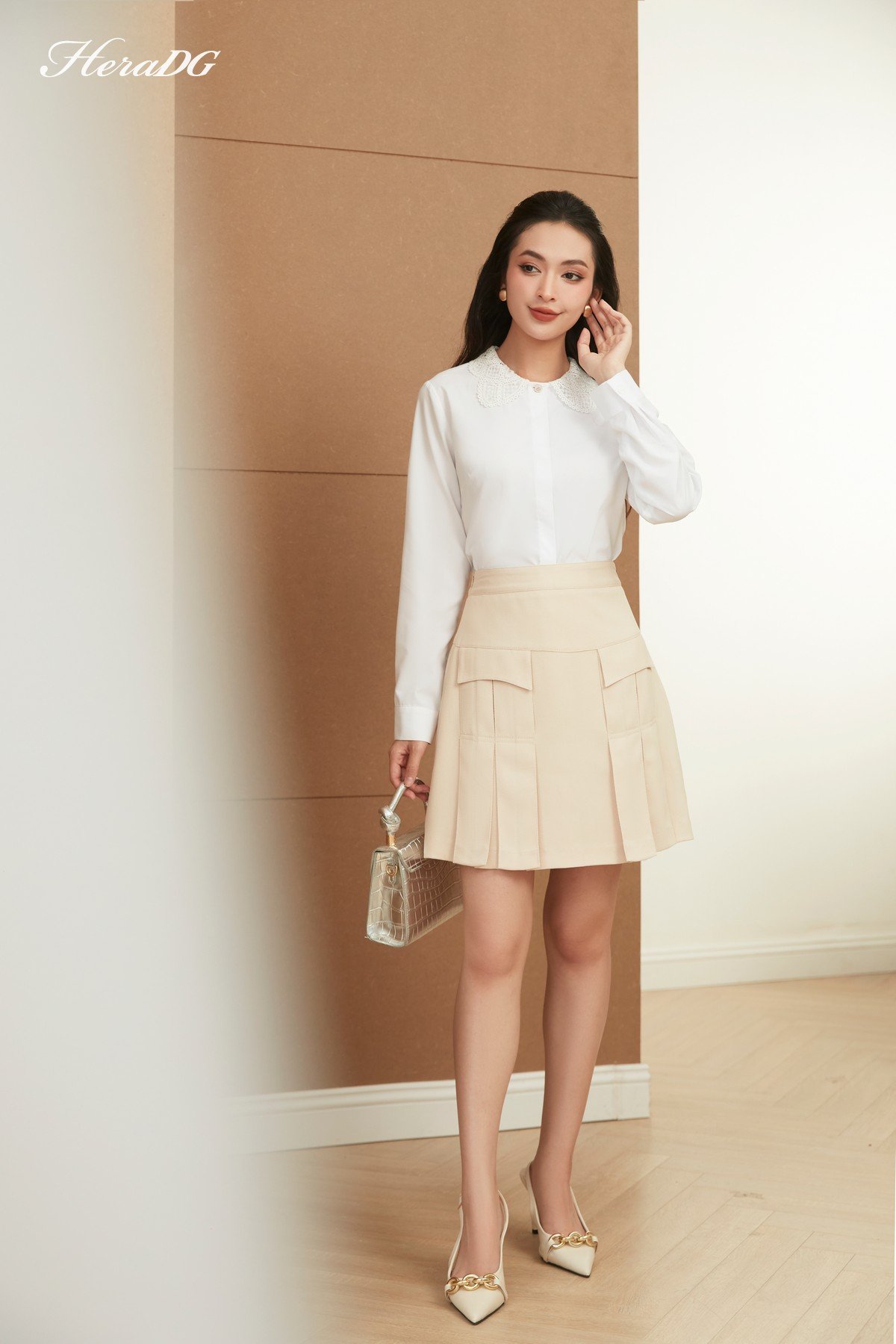 Chân váy A xếp ly