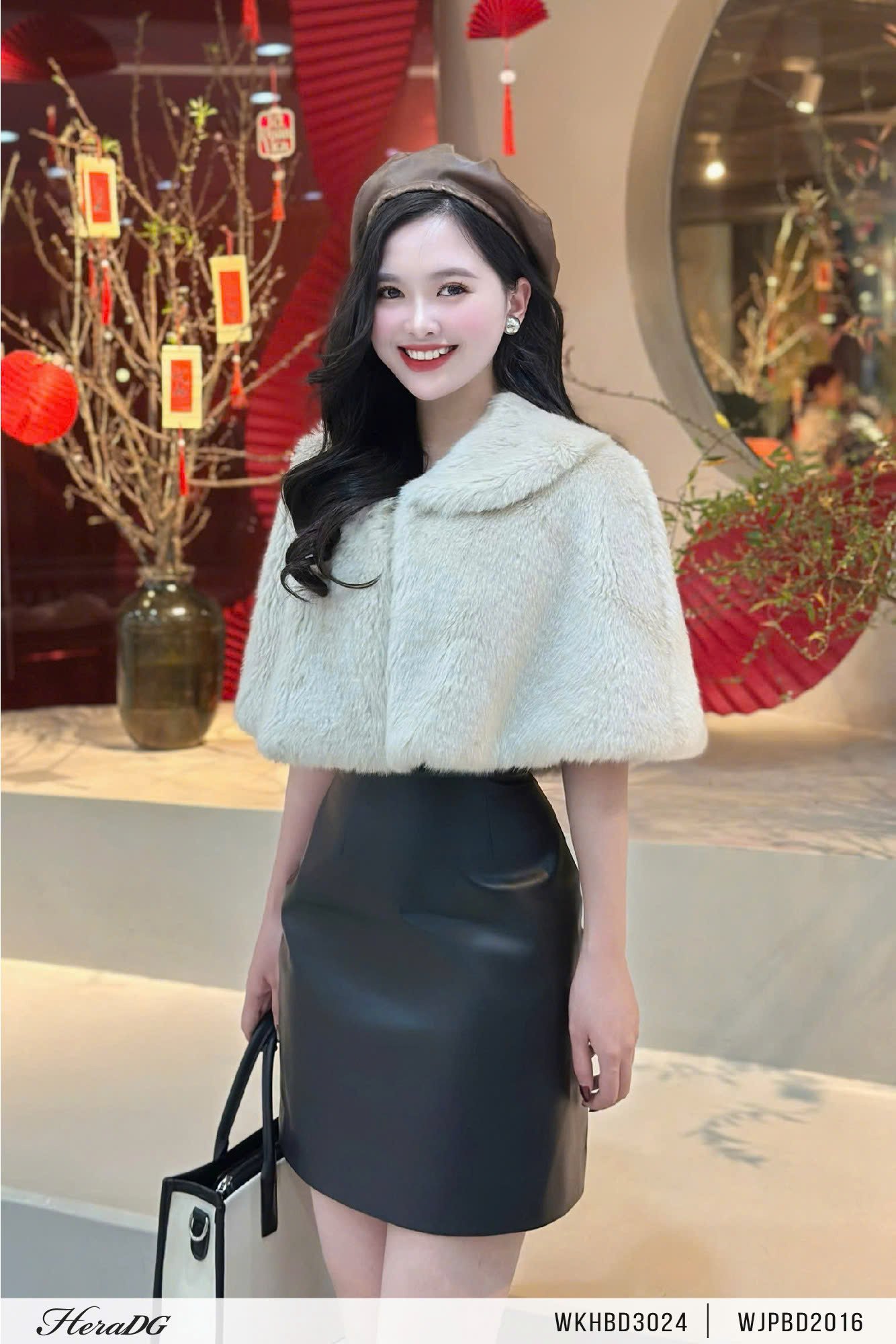 Áo khoác ngắn dáng choàng