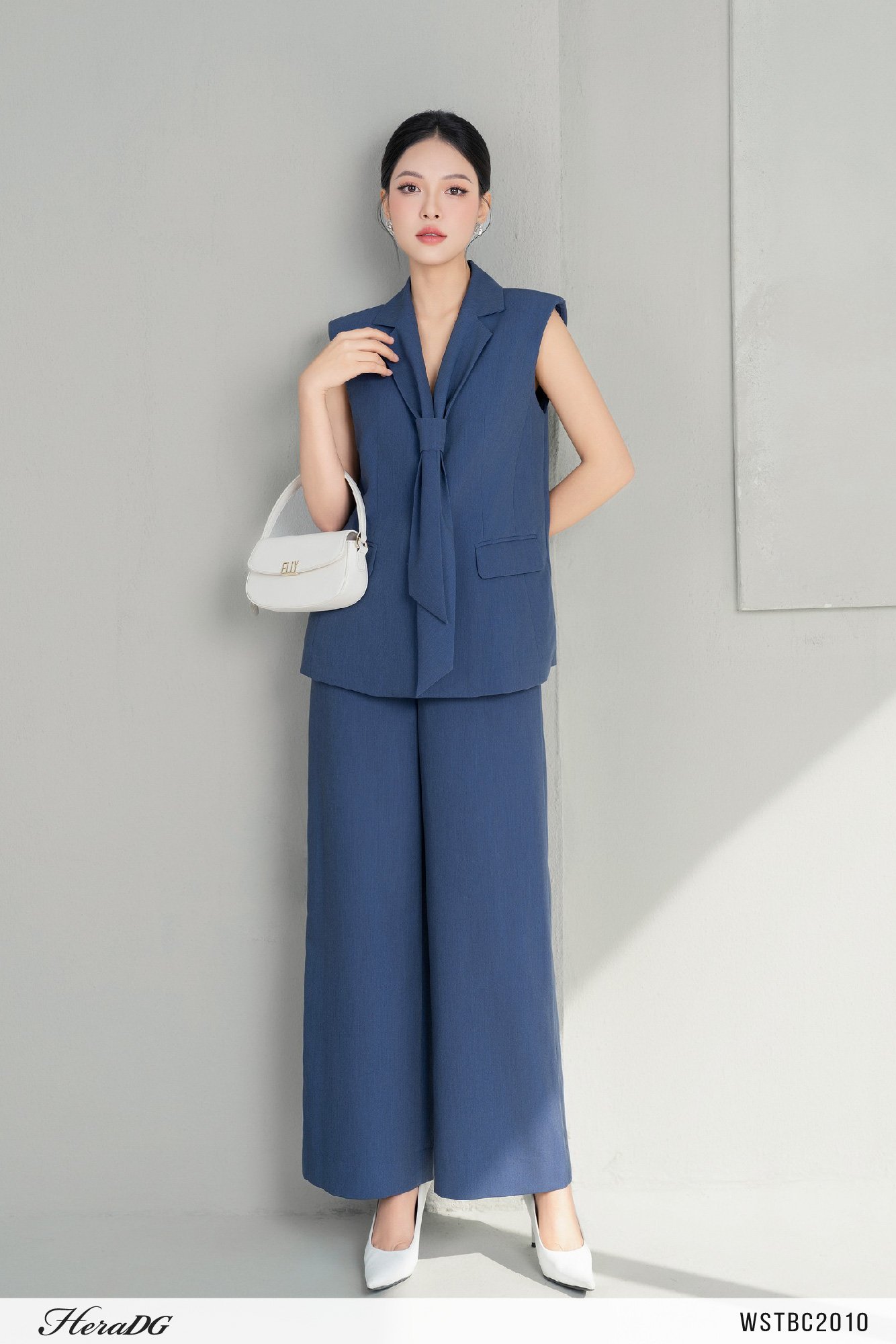 Set gile cổ vest cách điệu